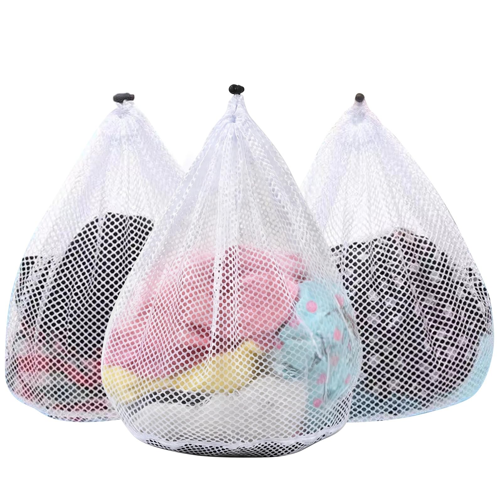 3 Pack XXL Mesh Laundry Bags for Delicates (3 Count)