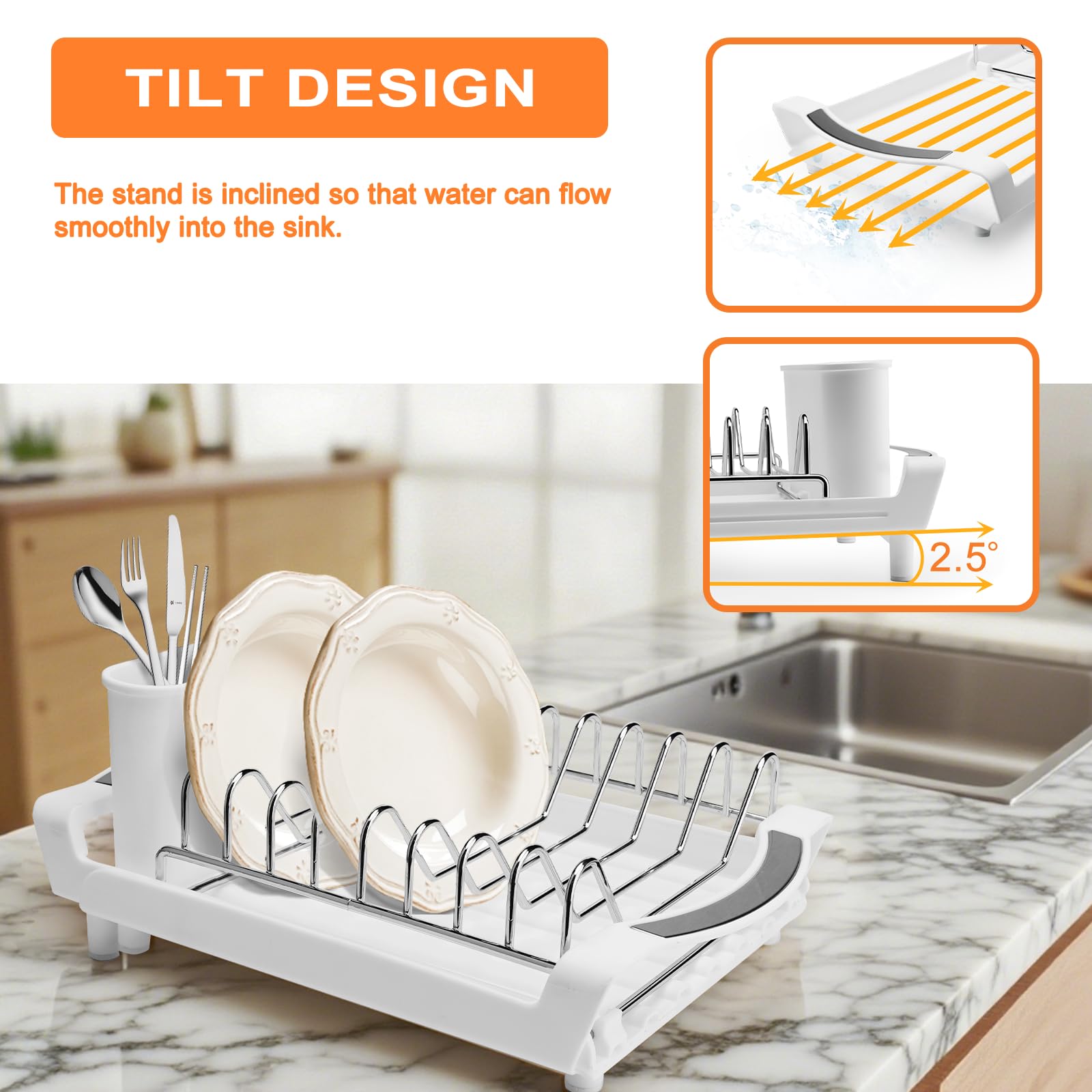 Dish Drying Rack Compact Expandable