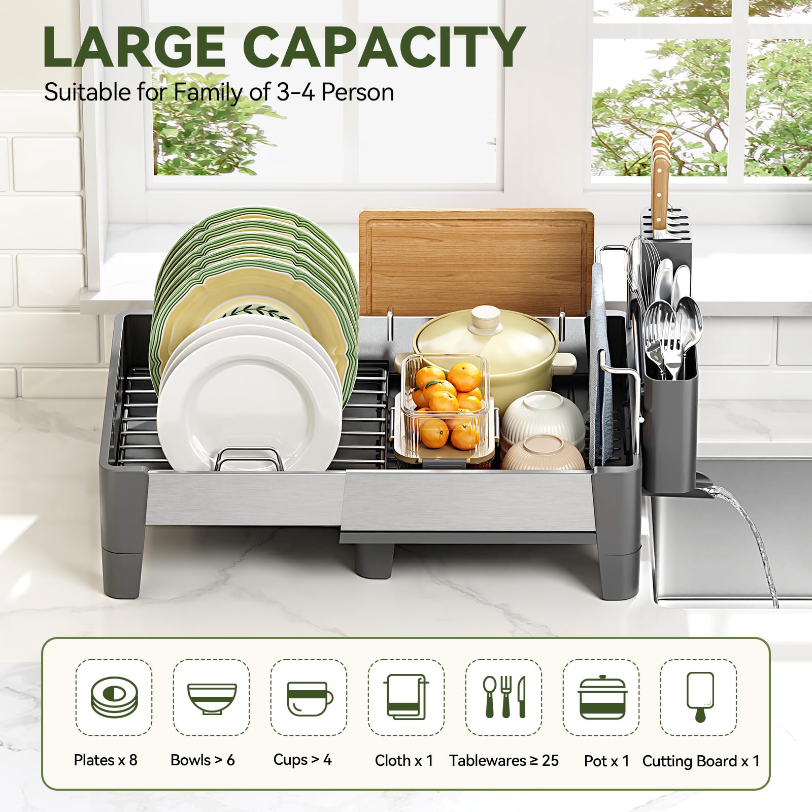 Expandable Dish Drying Rack