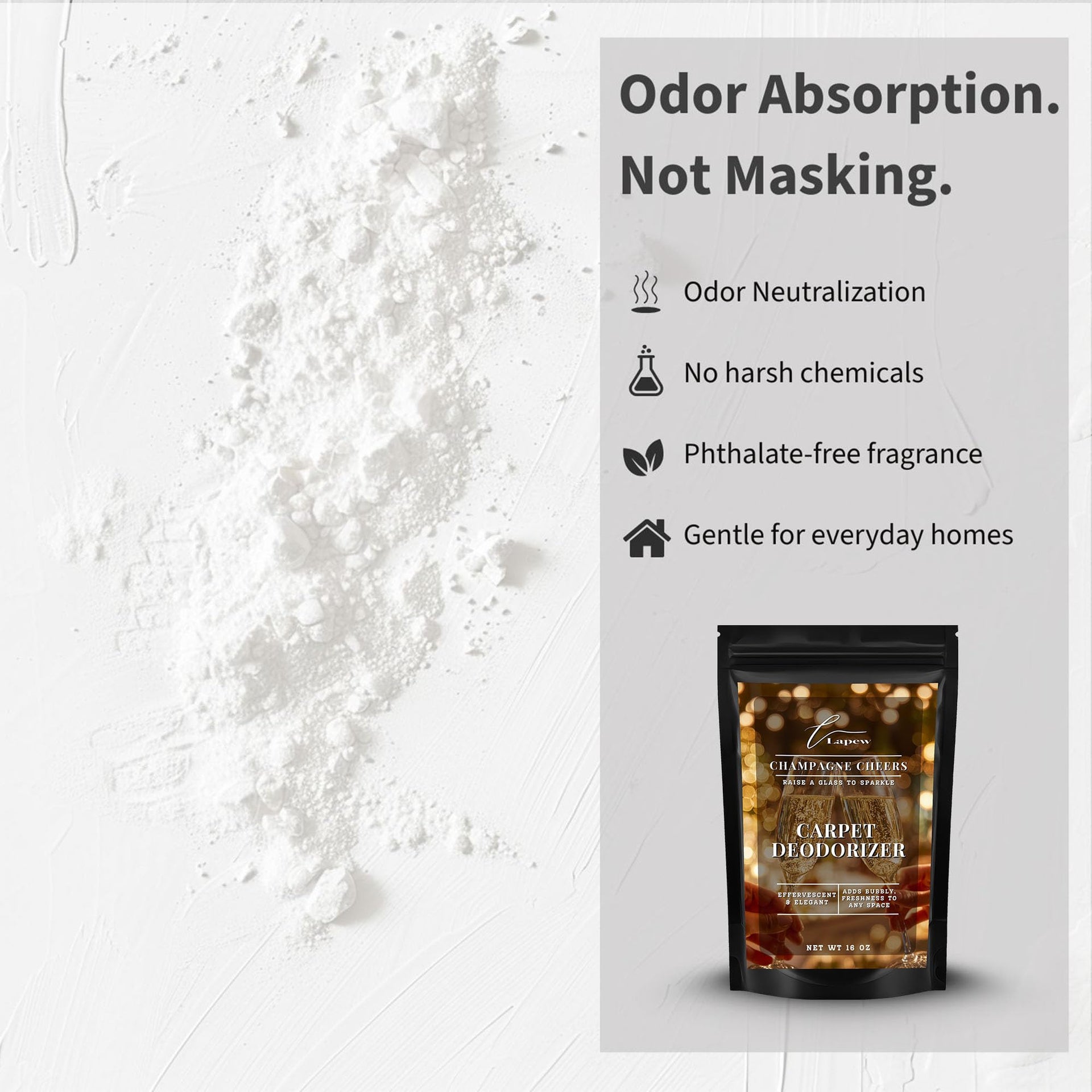 Champagne Cheers Carpet Deodorizer Powder (16 Ounce)