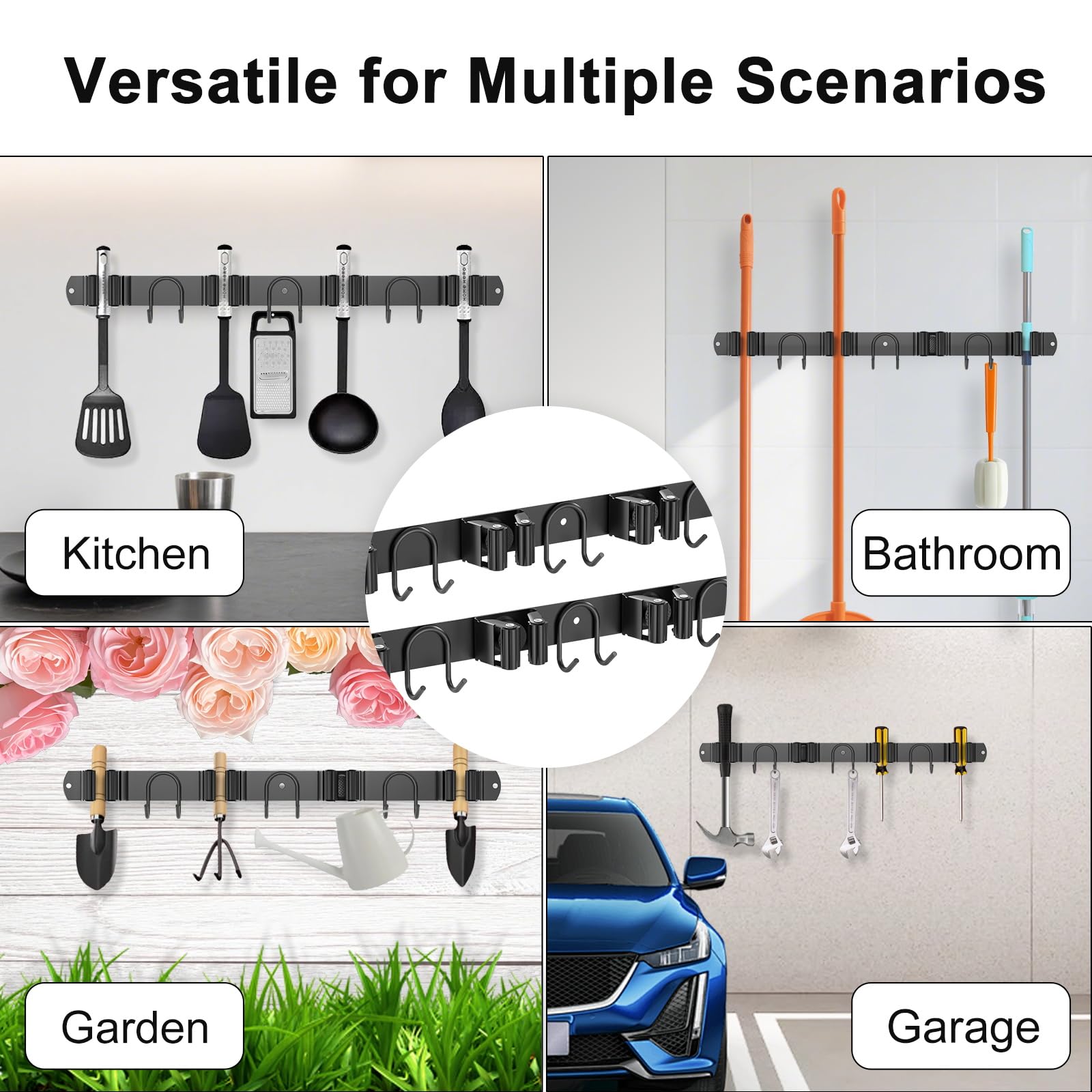 Broom Holder Wall Mount (2 Count)