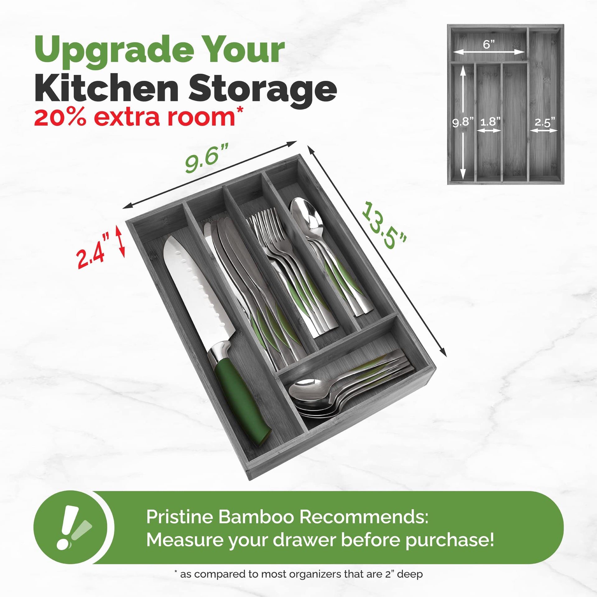 5 Slot Drawer Organizer (35.274 Ounce)