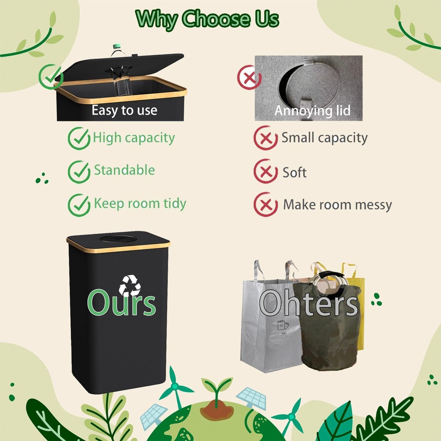 Recycling Bin for Kitchen Indoor Home