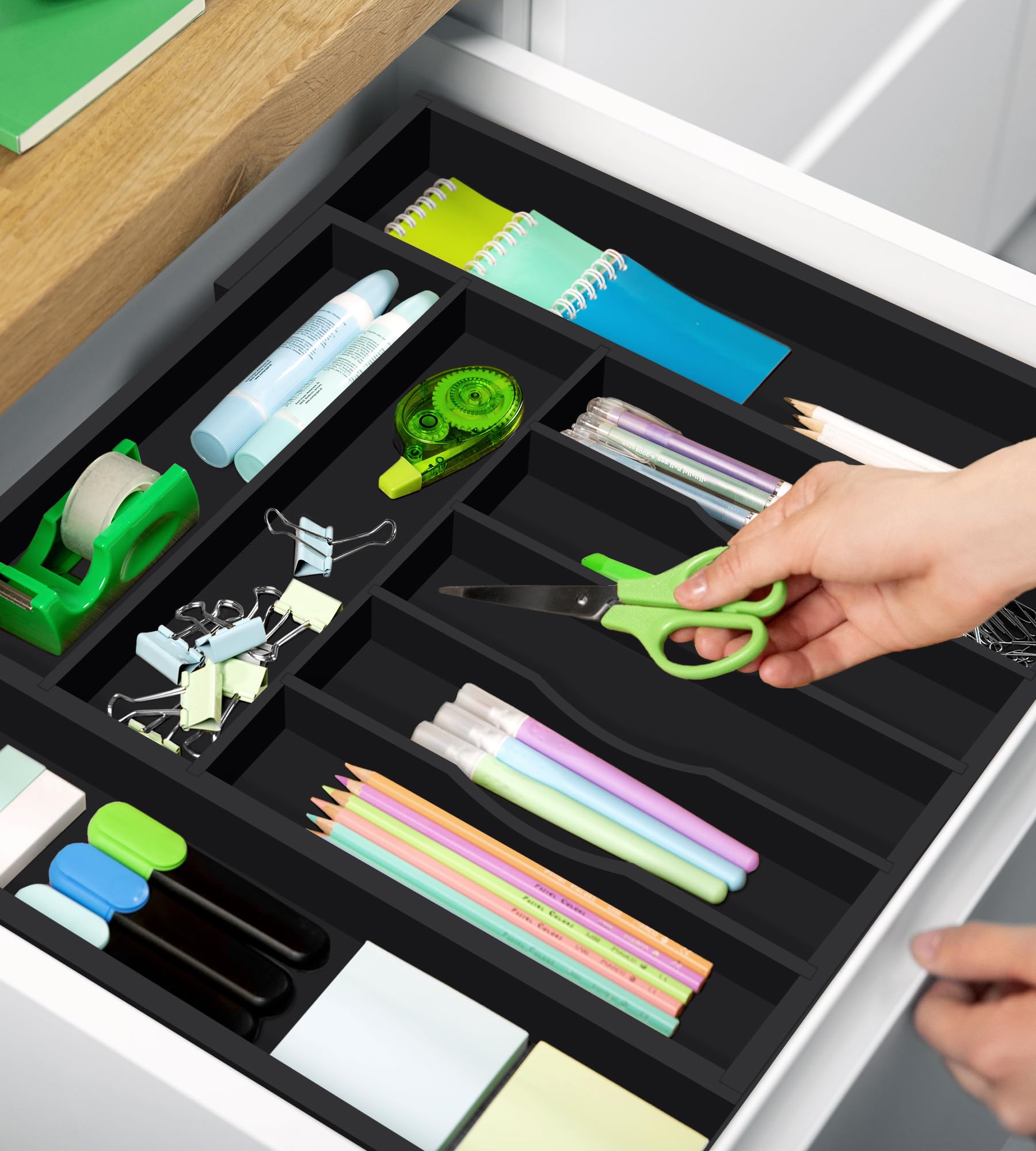 Luxury Bamboo Kitchen Drawer Organizer