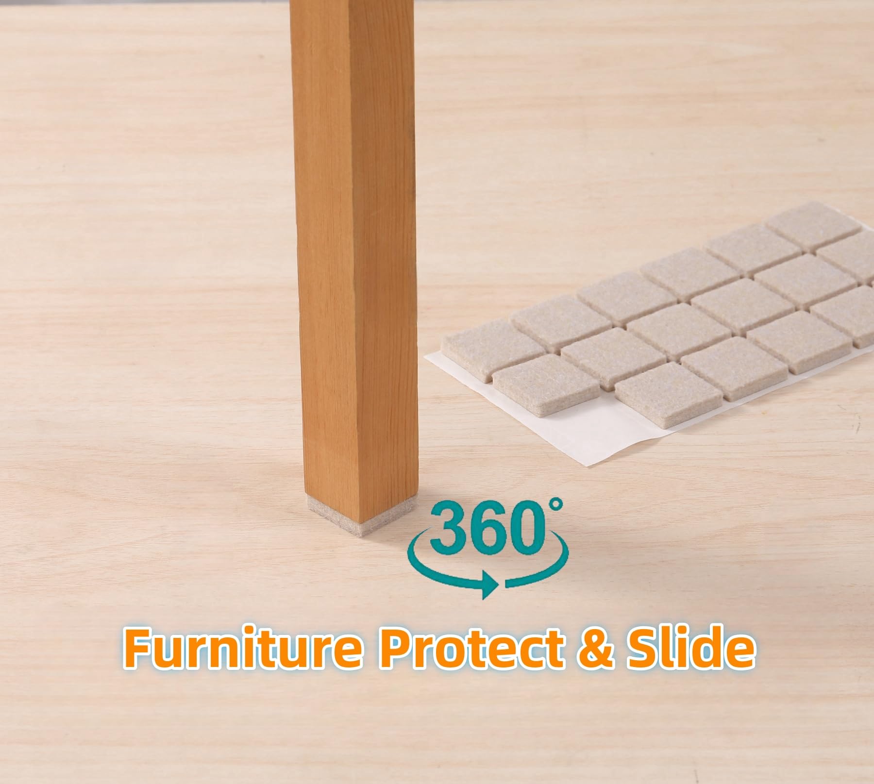 Felt Furniture Pads for Hardwood Floor (96 Count)