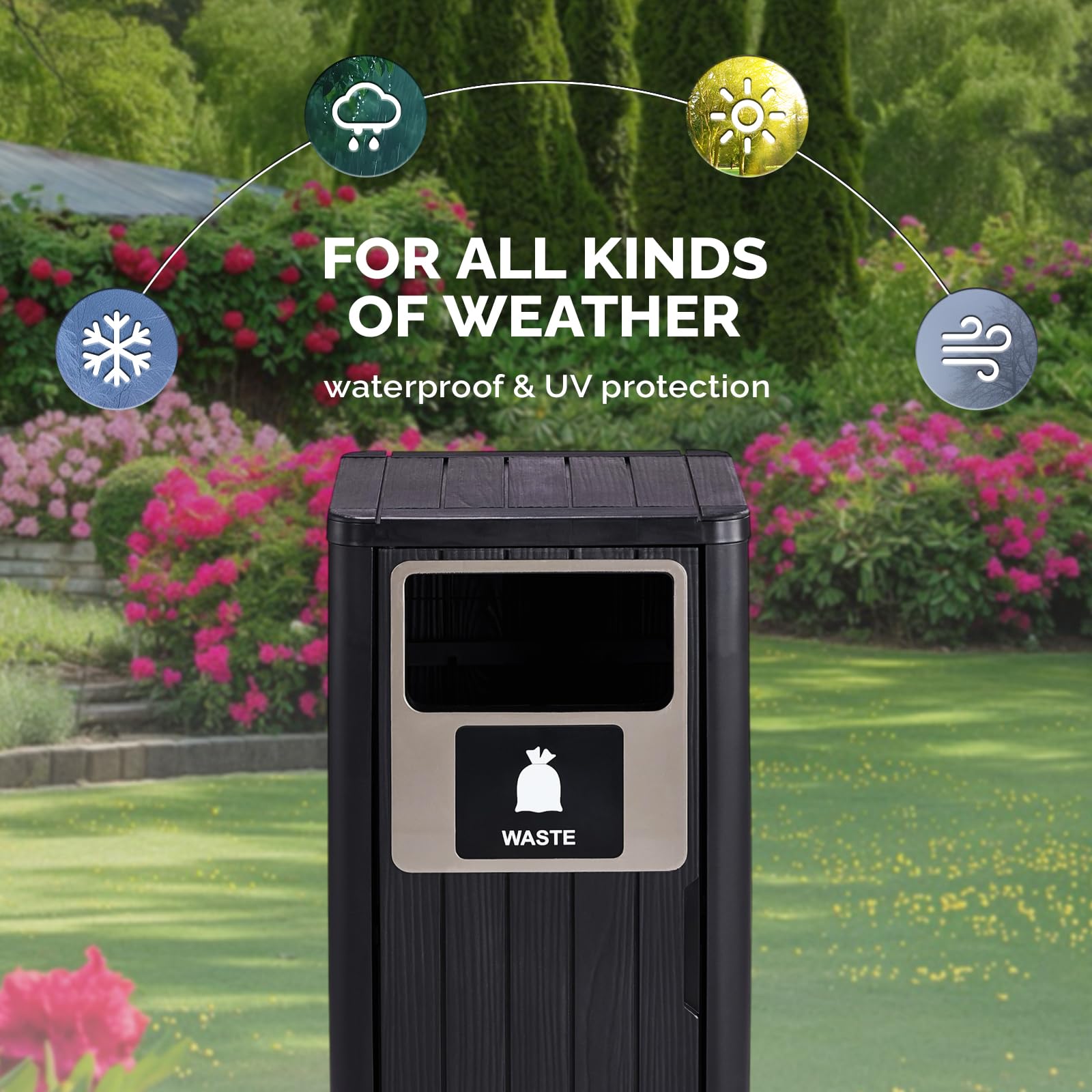 Wicker Patio Trash Can