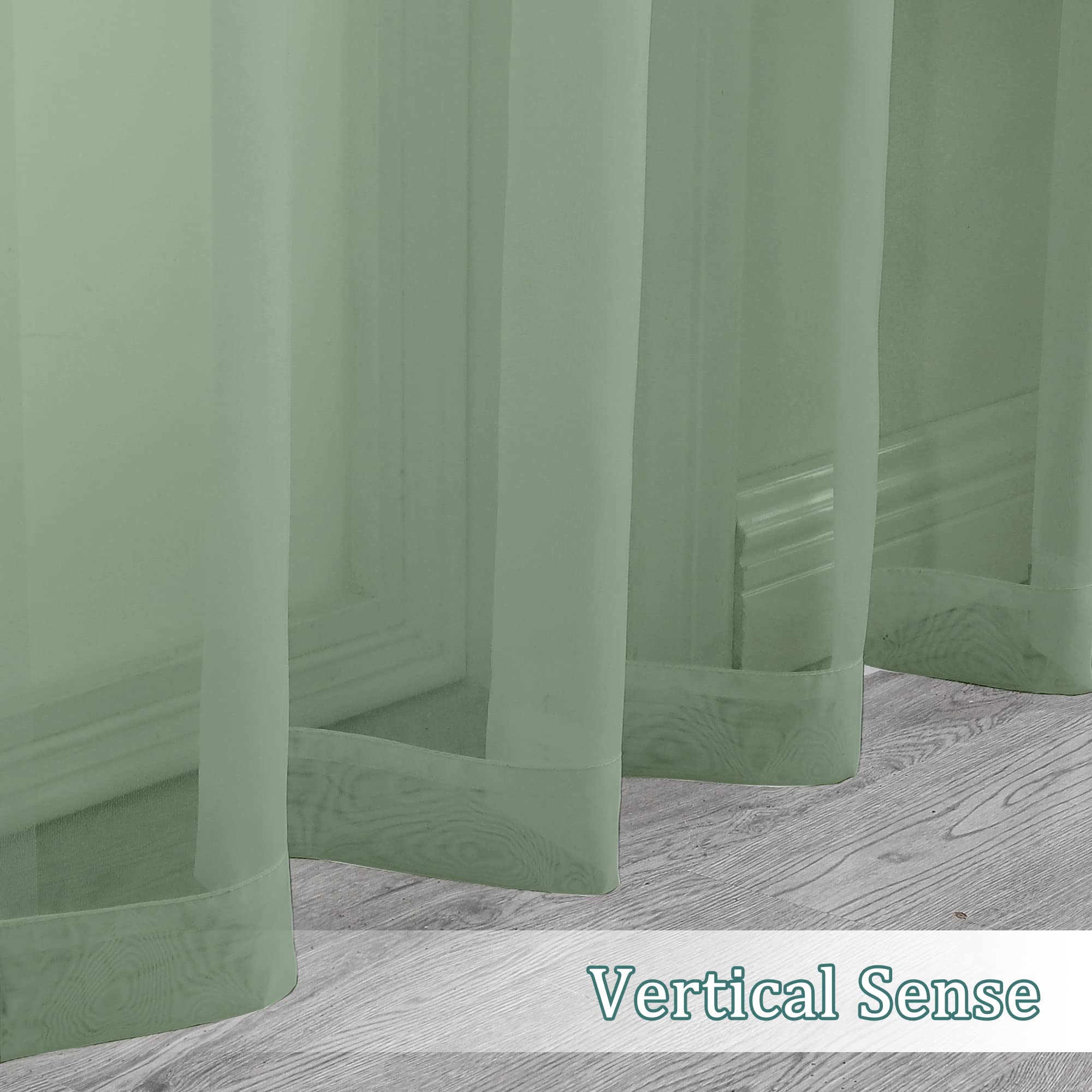 Sheer Curtains 63 Inch Length 2 Panels