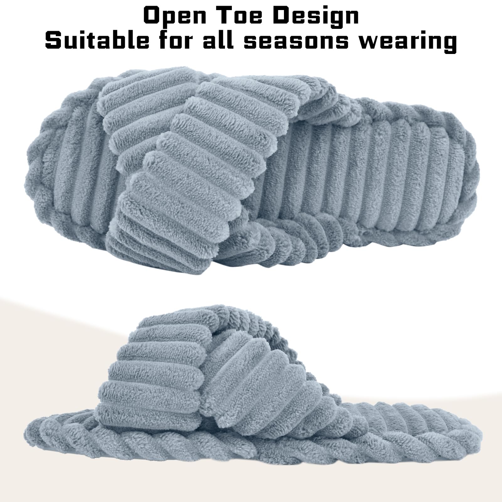 Women's Cozy Slippers Crossbands & Memory Foam