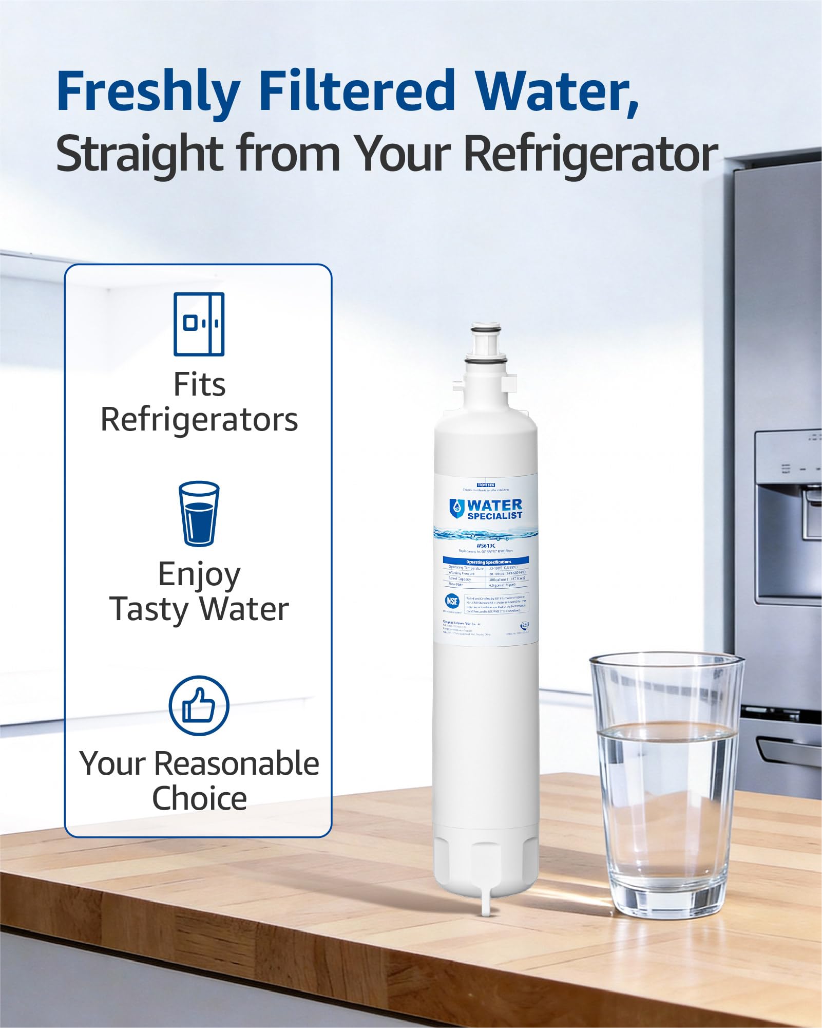 WS619C Water Filter Replacement for GE® RPWFE® (2 Count)