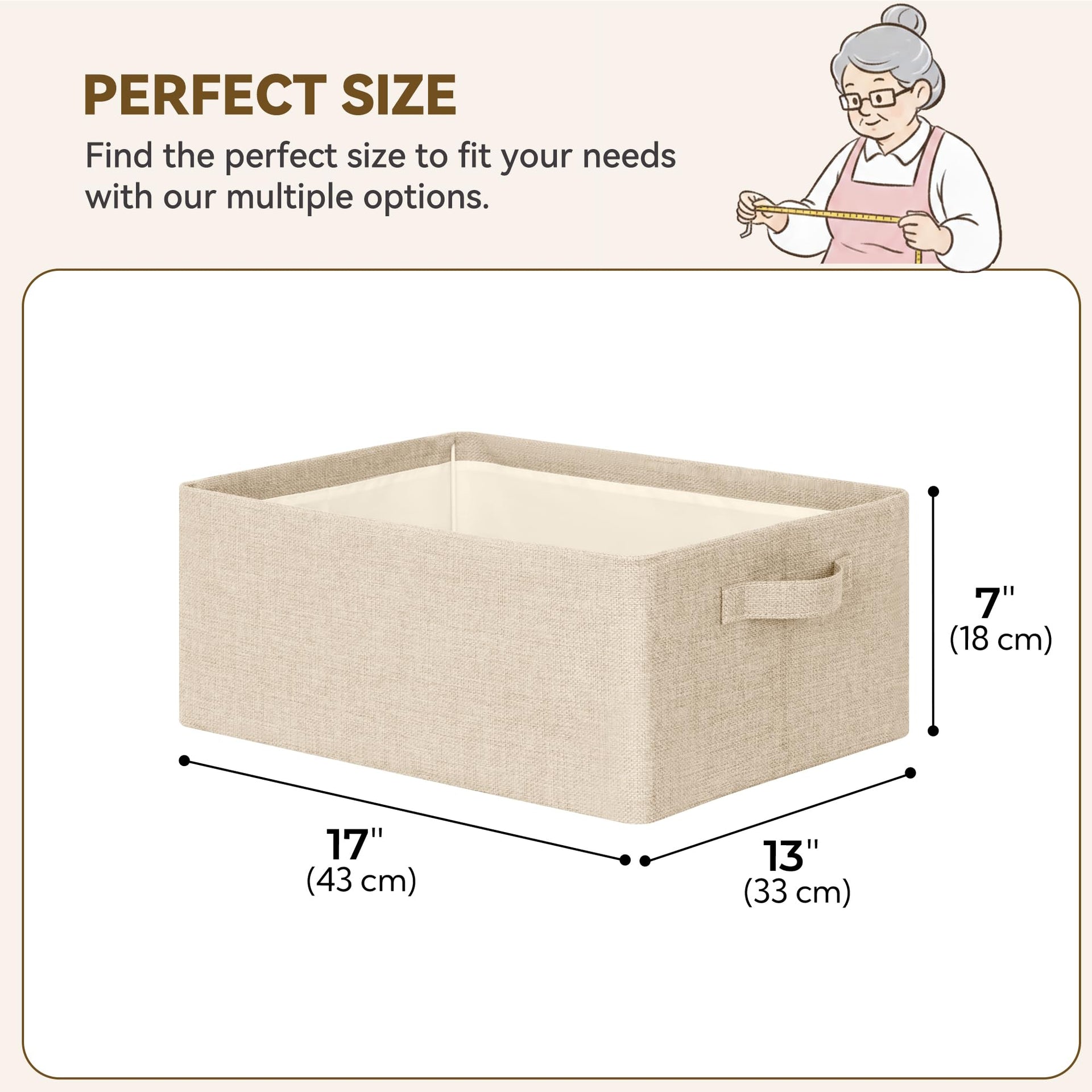 Storage Baskets with Metal Frame (2 Count)