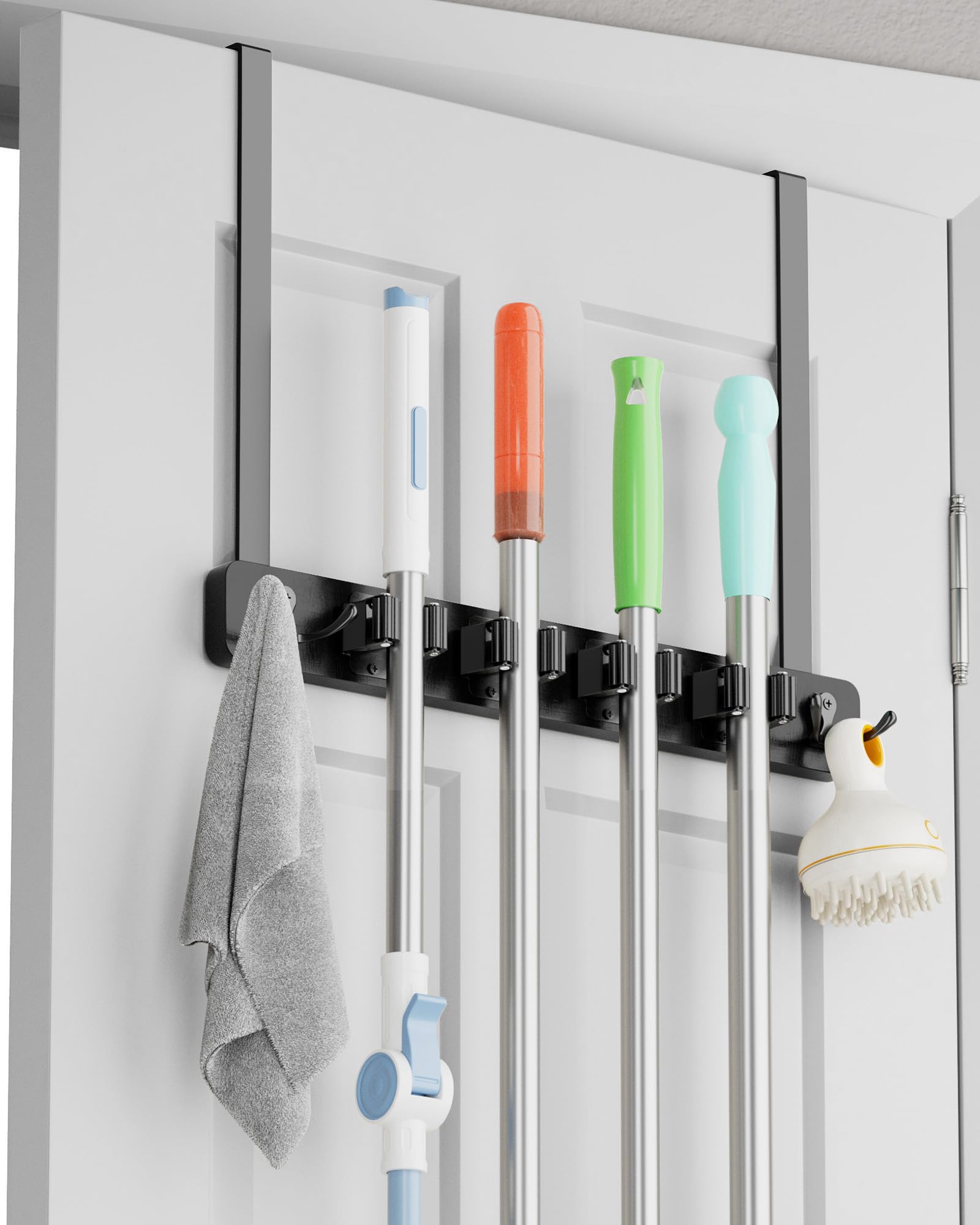 Over the Door Broom and Mop Holder