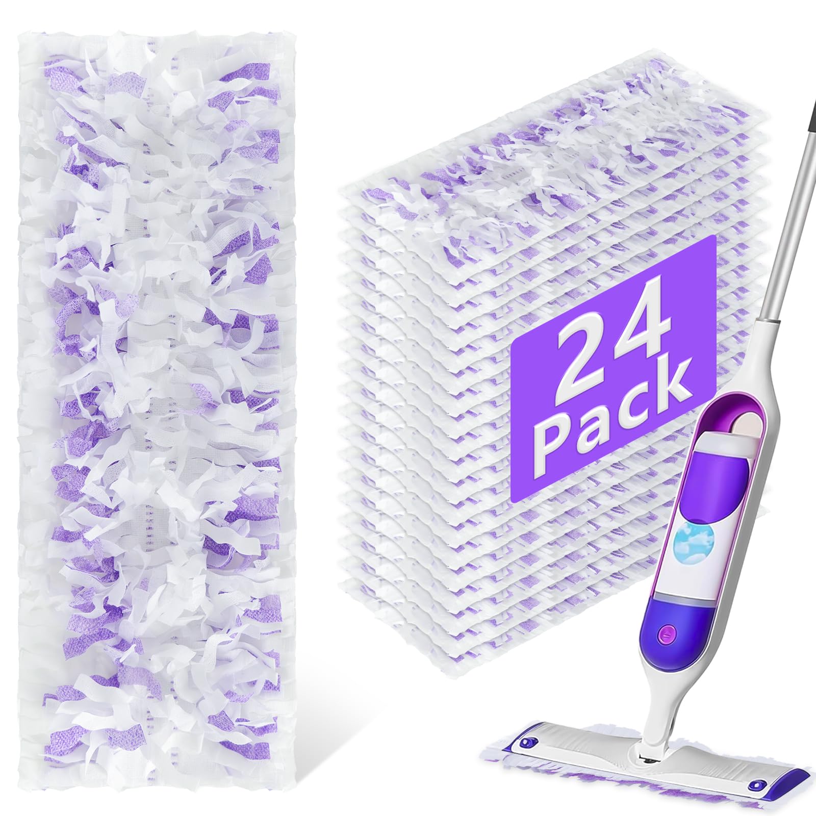 24 Pack Power Mop Refills Pads for Swiffer Power Mop (24 Count)