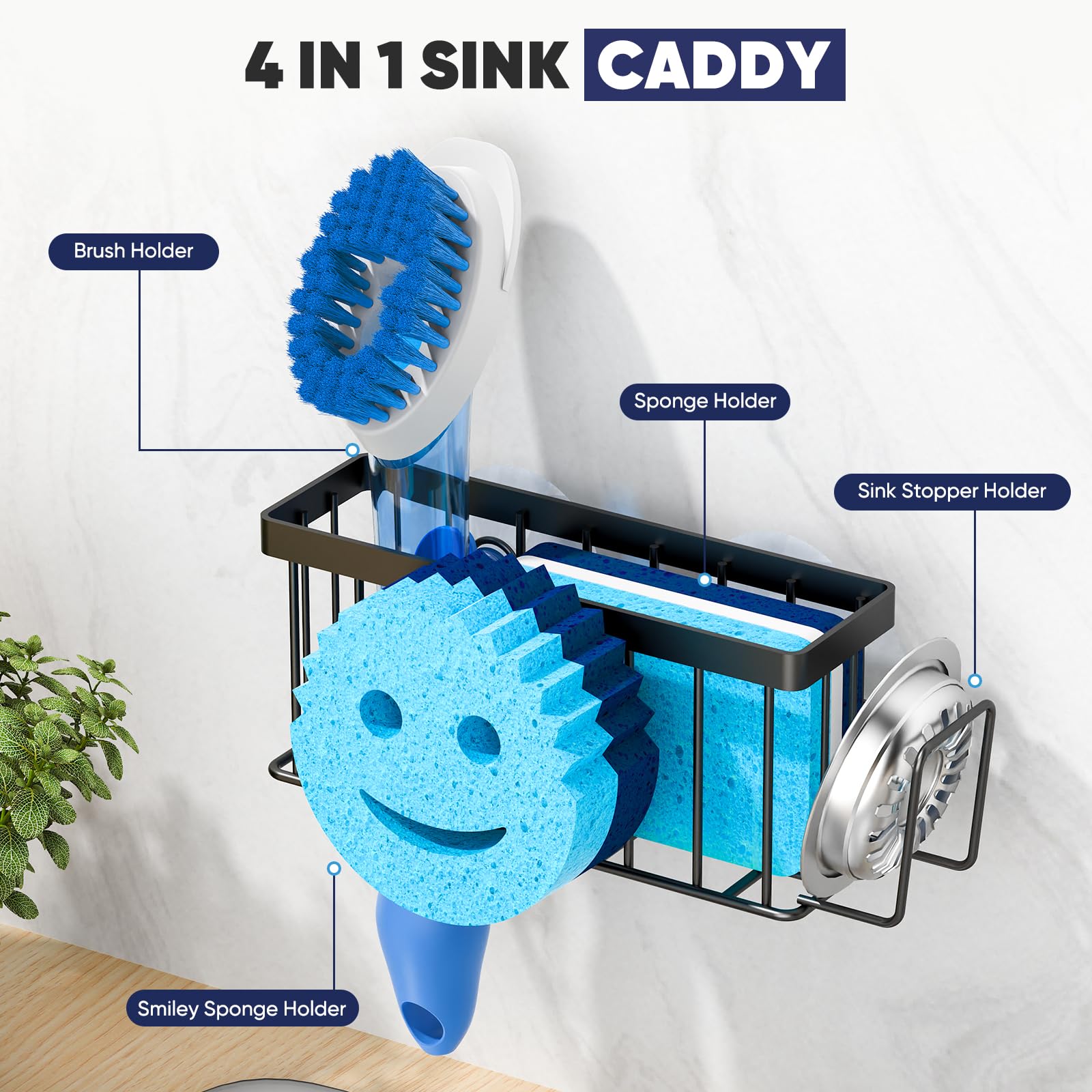 Sponge Holder for Kitchen Sink