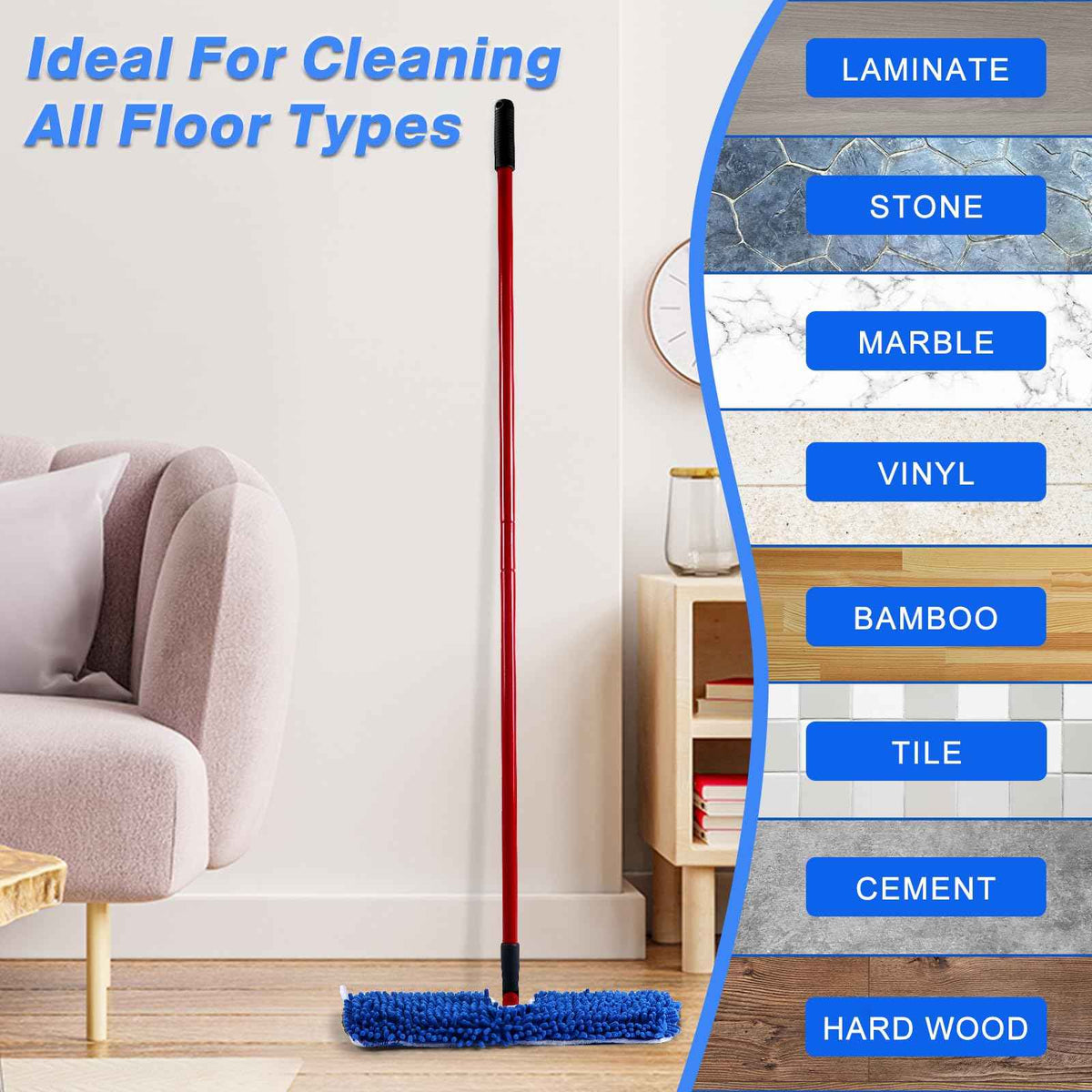 3 Pack Mop Heads Replacements Compatible with O (3 Count)