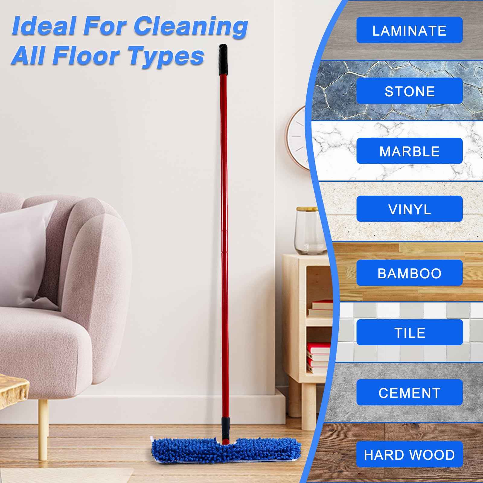 3 Pack Mop Heads Replacements Compatible with O (3 Count)