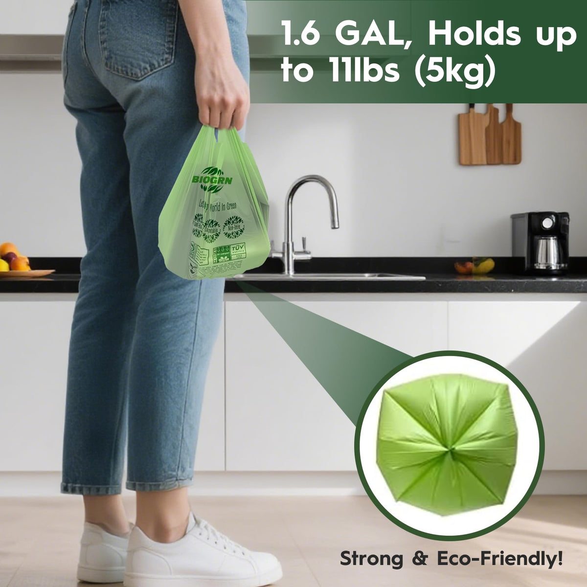 Compostable Trash Bags 1.2 (50 Count)