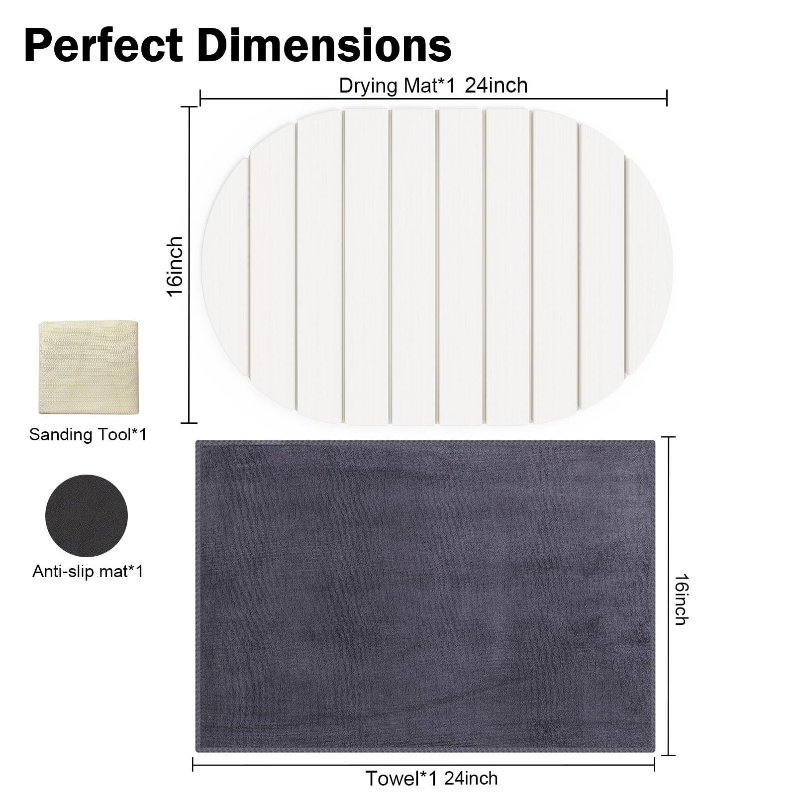 Stone Dish Drying Mat for Kitchen Counter