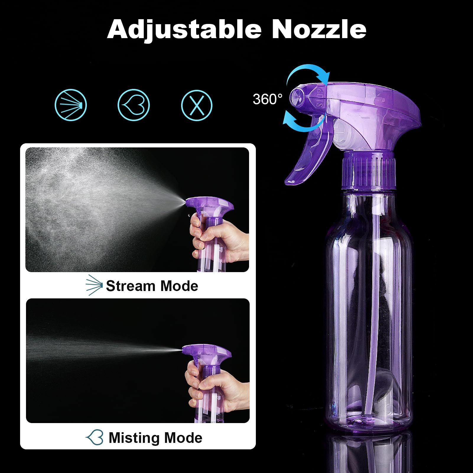 Empty Spray Bottles 8.8oz (2 Count)