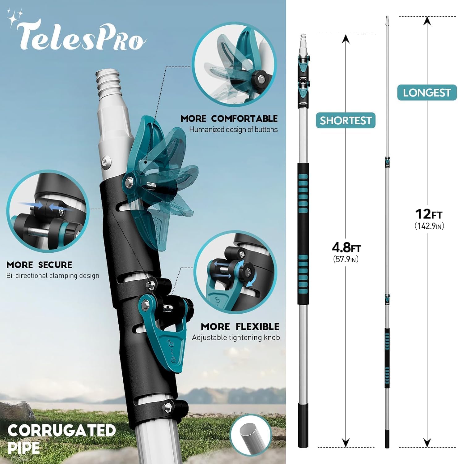 20 Foot High Reach Duster Kit with 5
