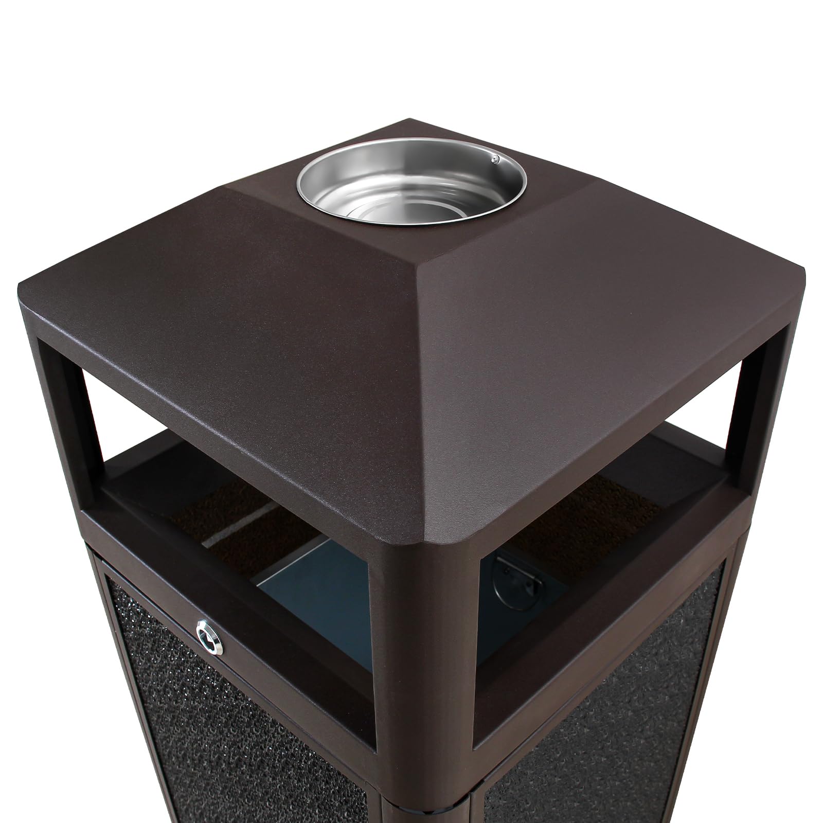 Square Waste Container with Dome Lid