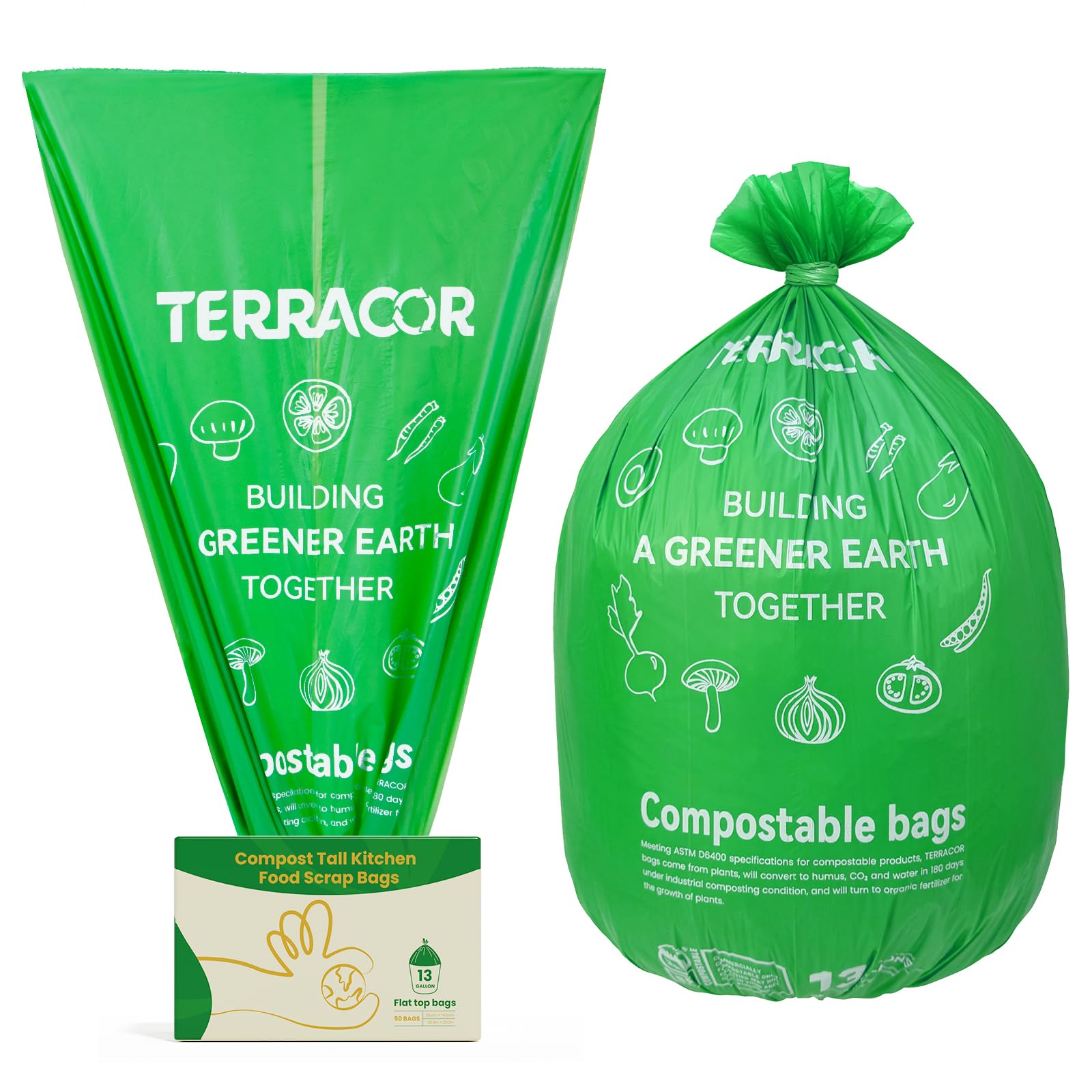 13 Gallon Compostable Trash Bags (50 Count)