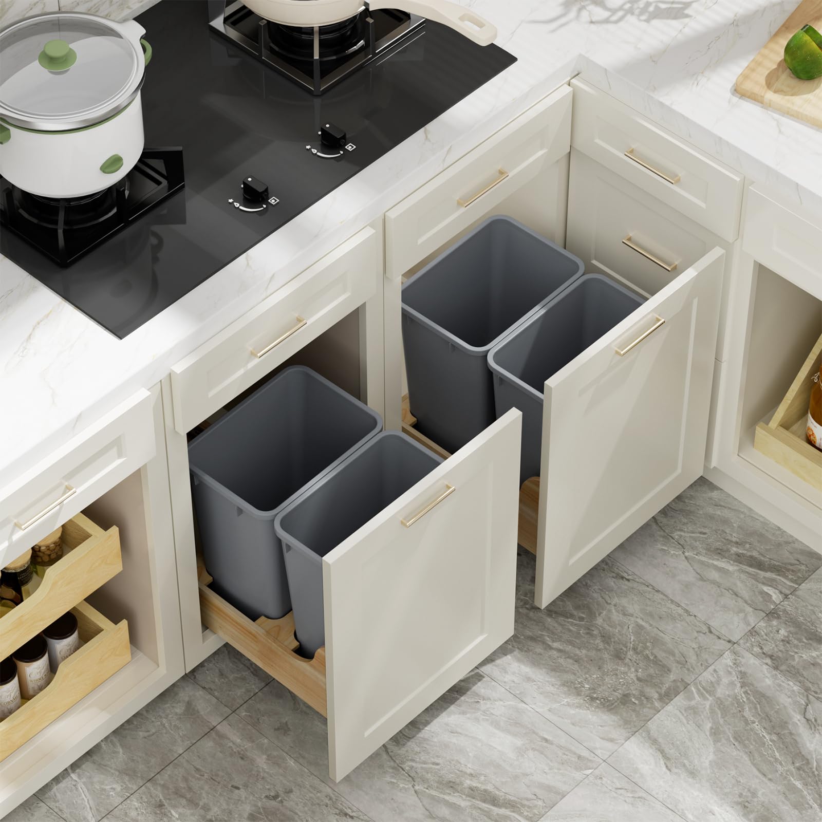 Lightweight and Durable Slim Trash Can