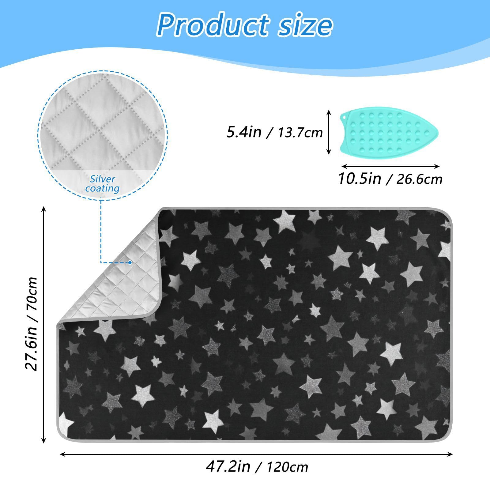 Ironing Mat Portable Ironing Pad Ironing Blanket for Table Top Heat Resistance Double