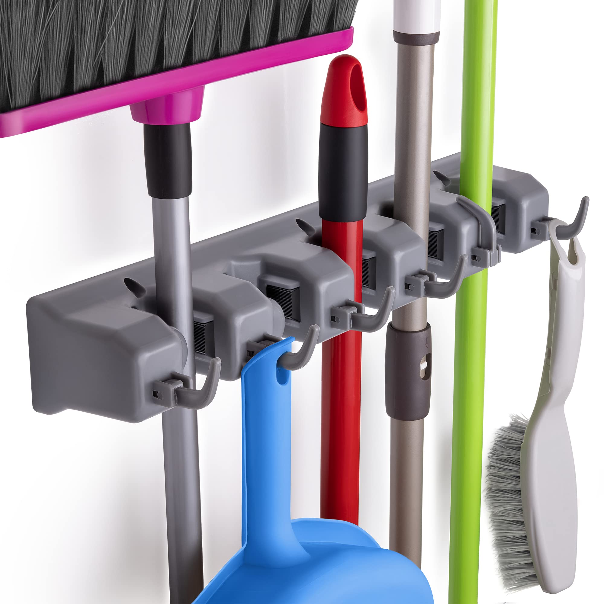Mop and Broom Organizer Wall Mount