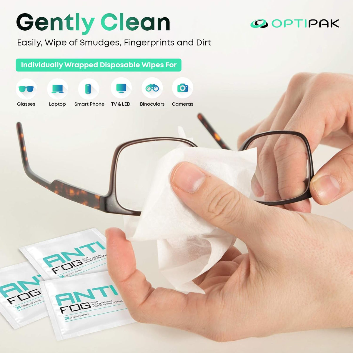 Anti-Fog Pre-moistened Wipes for Glasses, Binoculars, Face Shields, Ski Masks or Swim Goggles - Prevents Fogging on Plastic Eyeglasses, Mirrors & Lenses (350pk 3count) (3 Count)