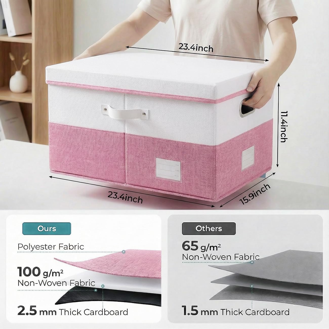 Storage Bins with Lids [3 (3 Count)
