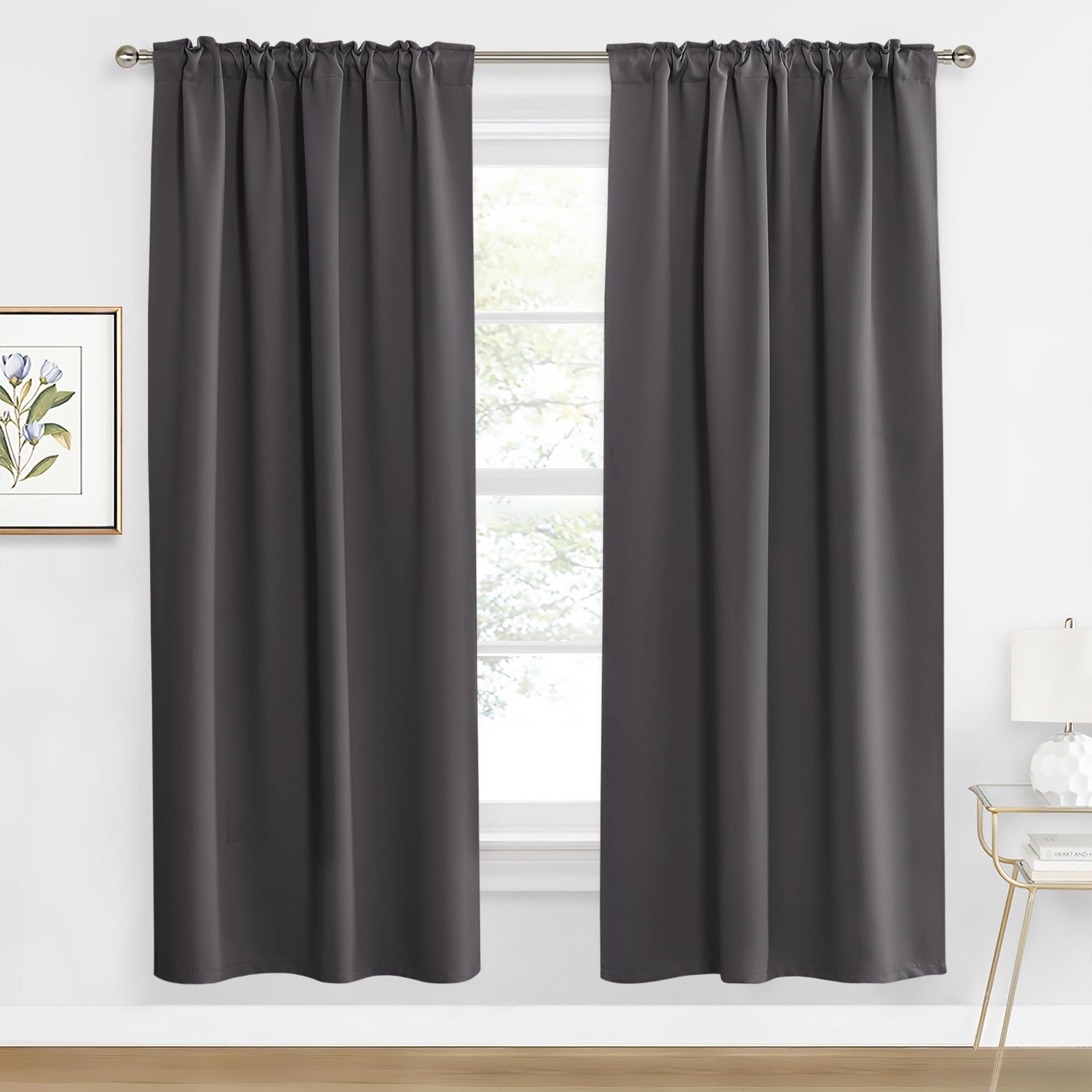 Blackout Curtains for Living Room Bedroom Dining Nursery Office (2 Count)