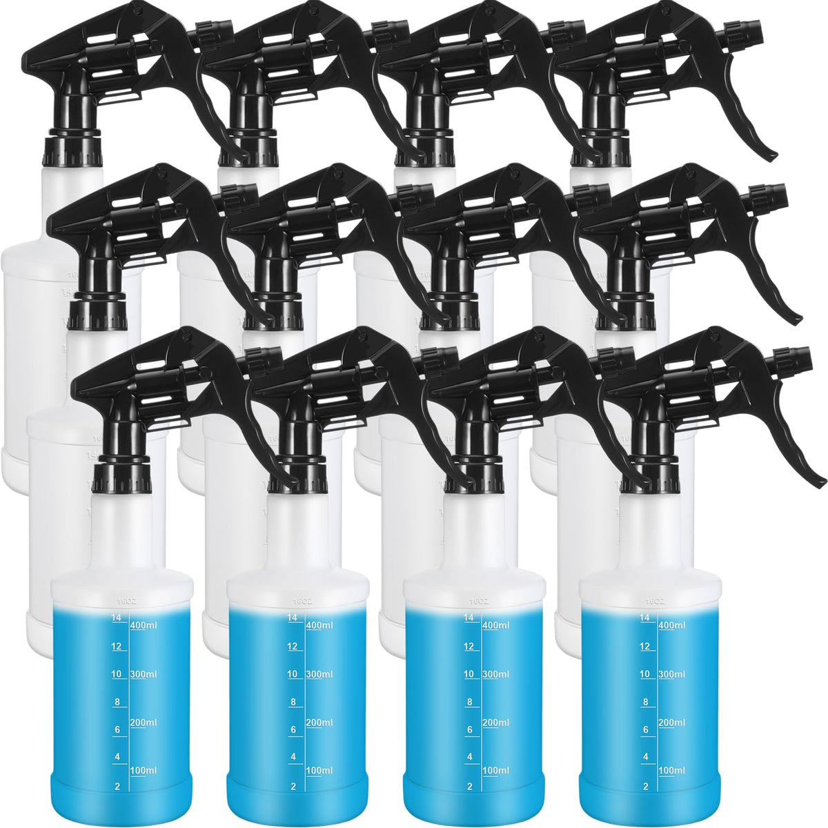 12 Pcs 16 Oz Plastic Spray Bottles (12 Count)