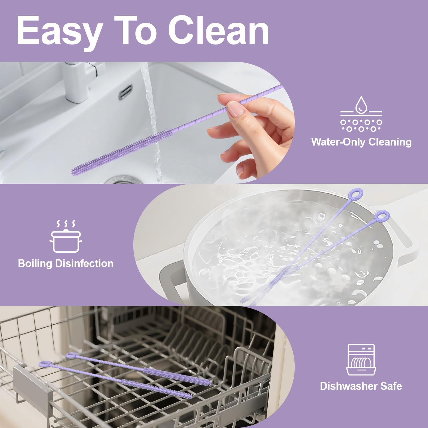 Silicone Straw Cleaner Brush