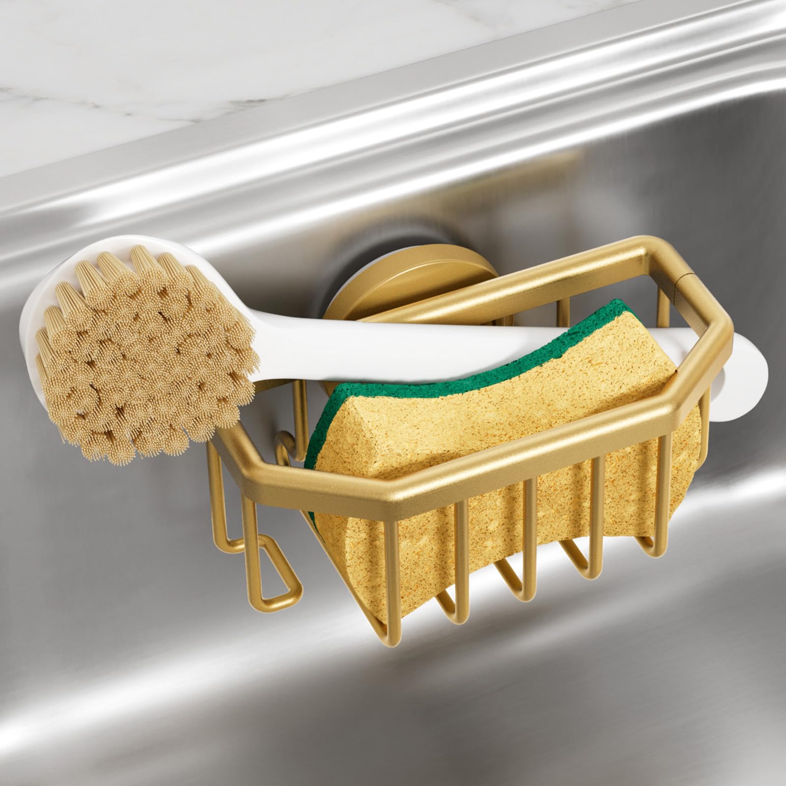 Sponge Holder for Kitchen Sink with Suction Cup