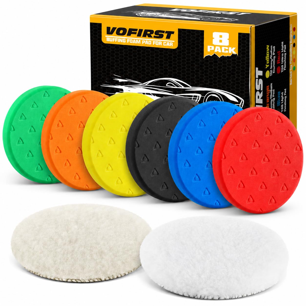 8 Pcs Buffing Pads (8 Count)