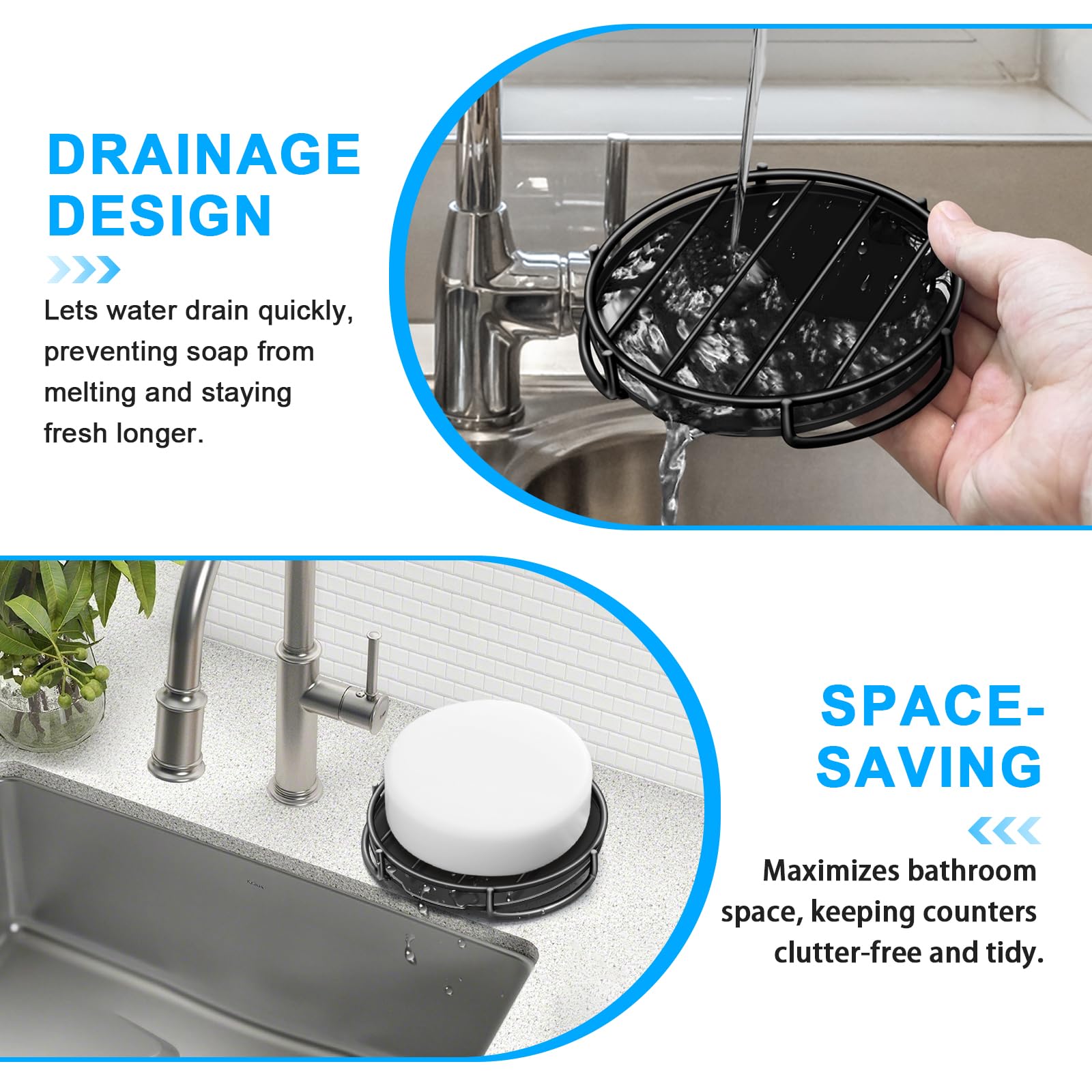 Stainless Steel Smiley Face Dish Sponge Holder