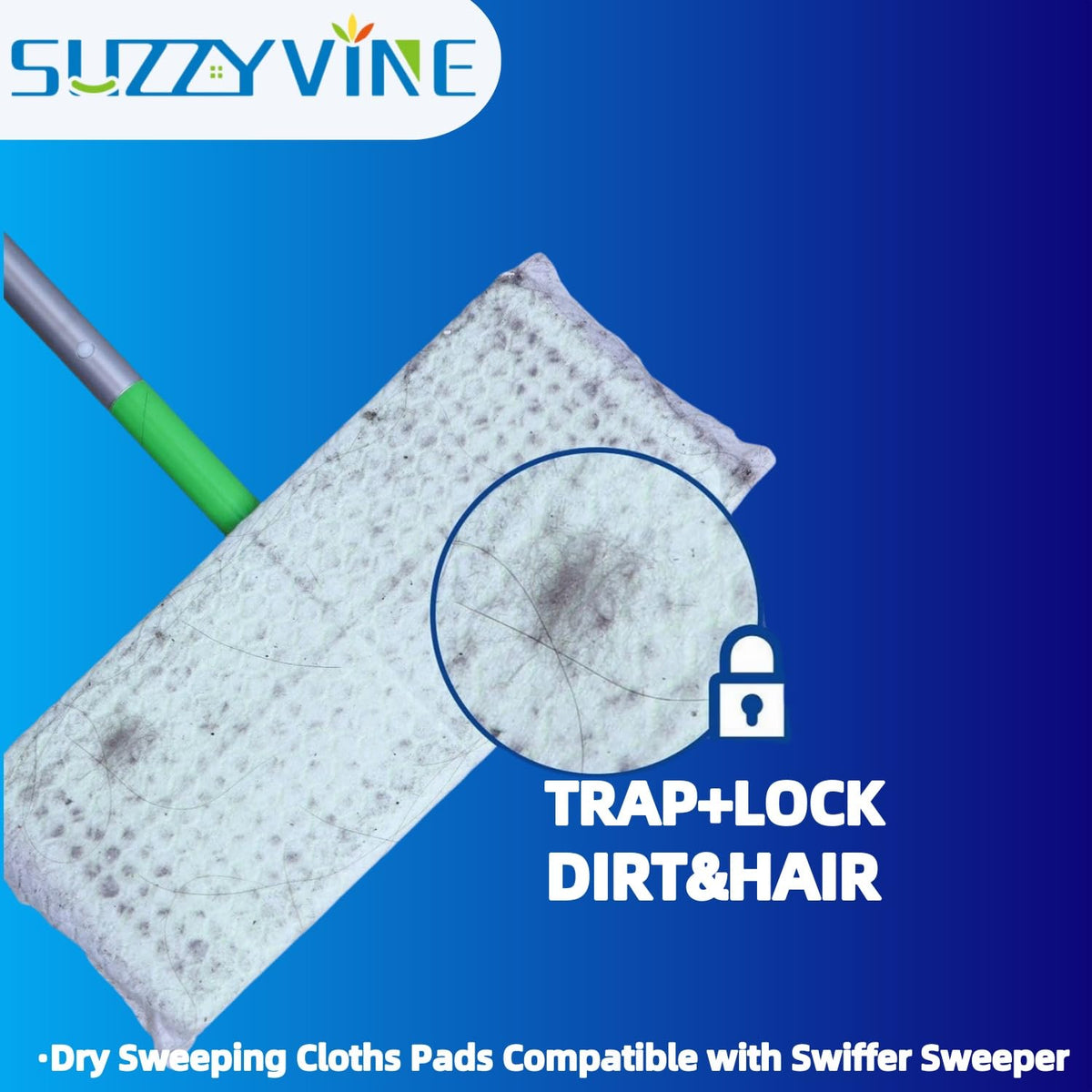 Dry Sweeping Cloths Dry Pads Refills 80 Count Dry Mop Refills for Floor Mopping and Cleaning