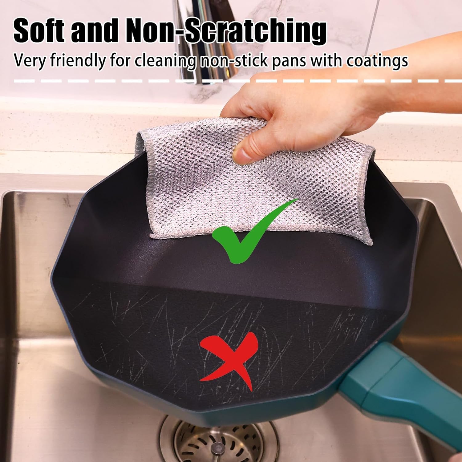 10 Pcs New Upgrade Steel Wire Dishcloth (10 Count)