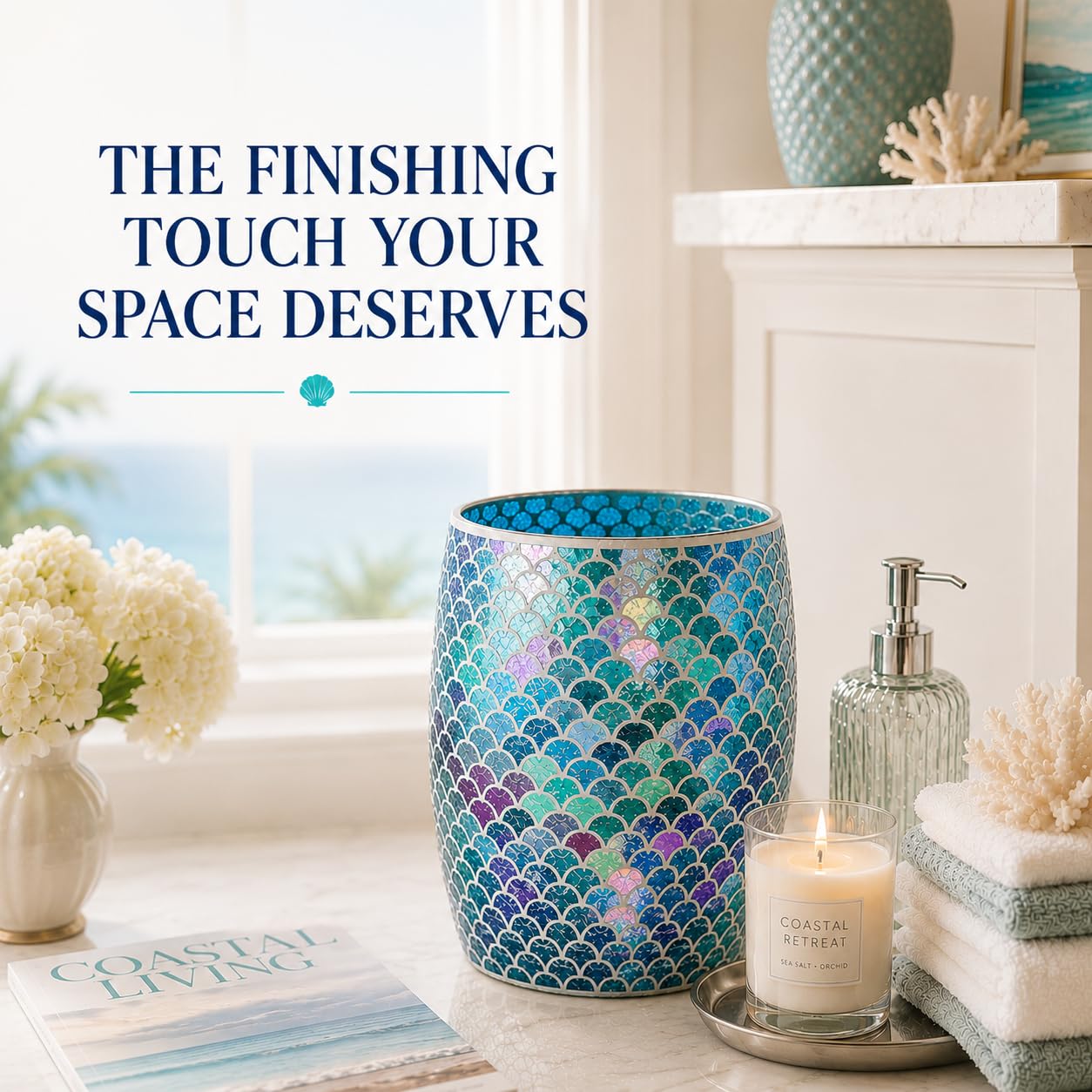Mermaid Bathroom Trash Can
