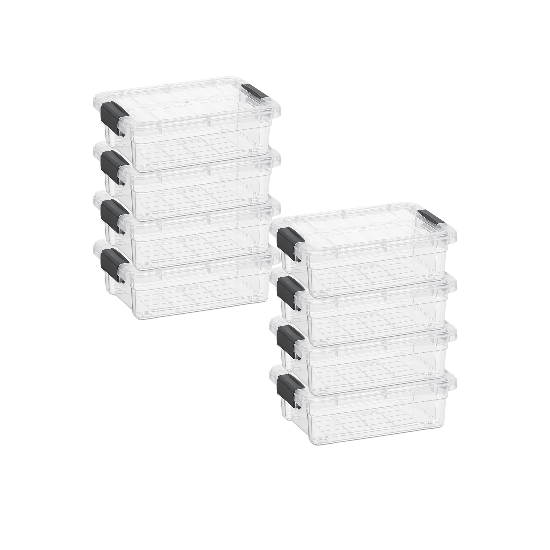 0.7 Quart Mini Clear Plastic Storage Container with Lid (8 Count)