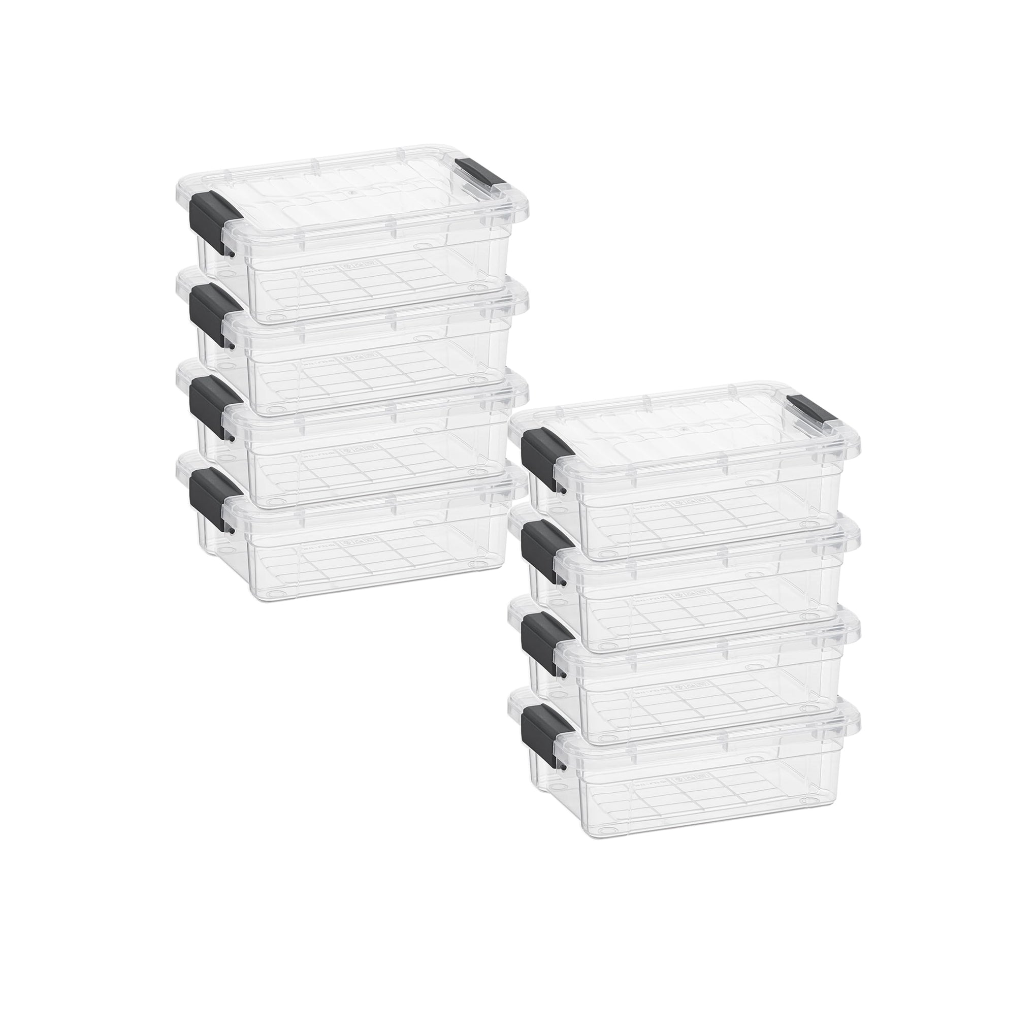 0.7 Quart Mini Clear Plastic Storage Container with Lid (8 Count)
