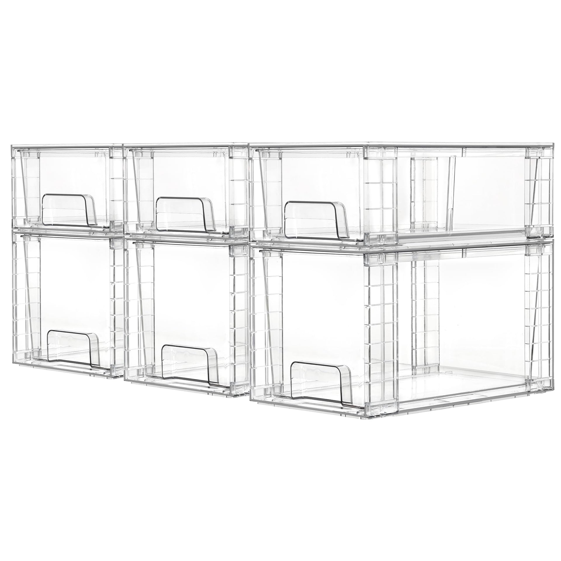 Clear Stackable Storage Drawers (6 Count)
