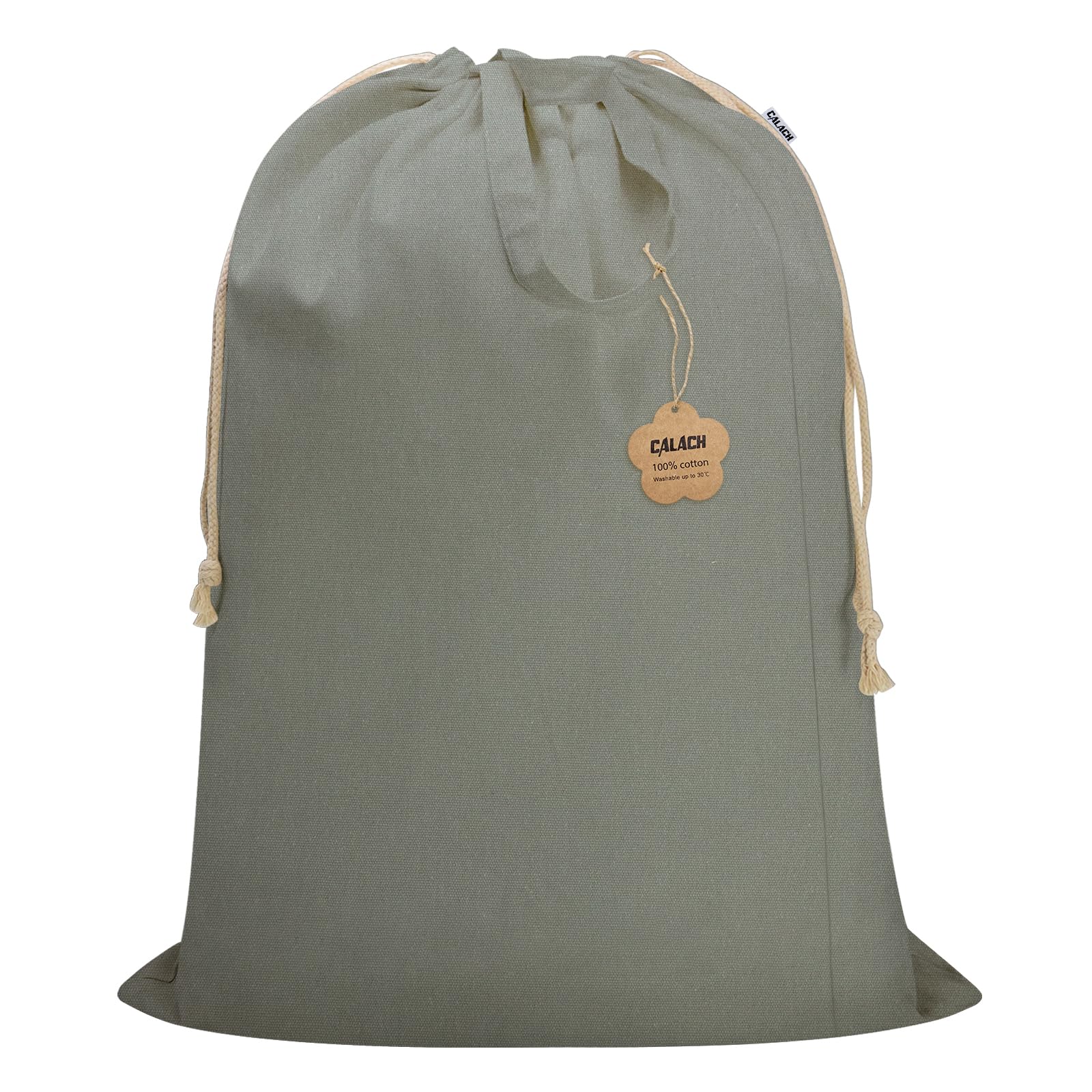 Cotton Canvas Laundry Bag 30"Wx 35"H with Handles Drawstring
