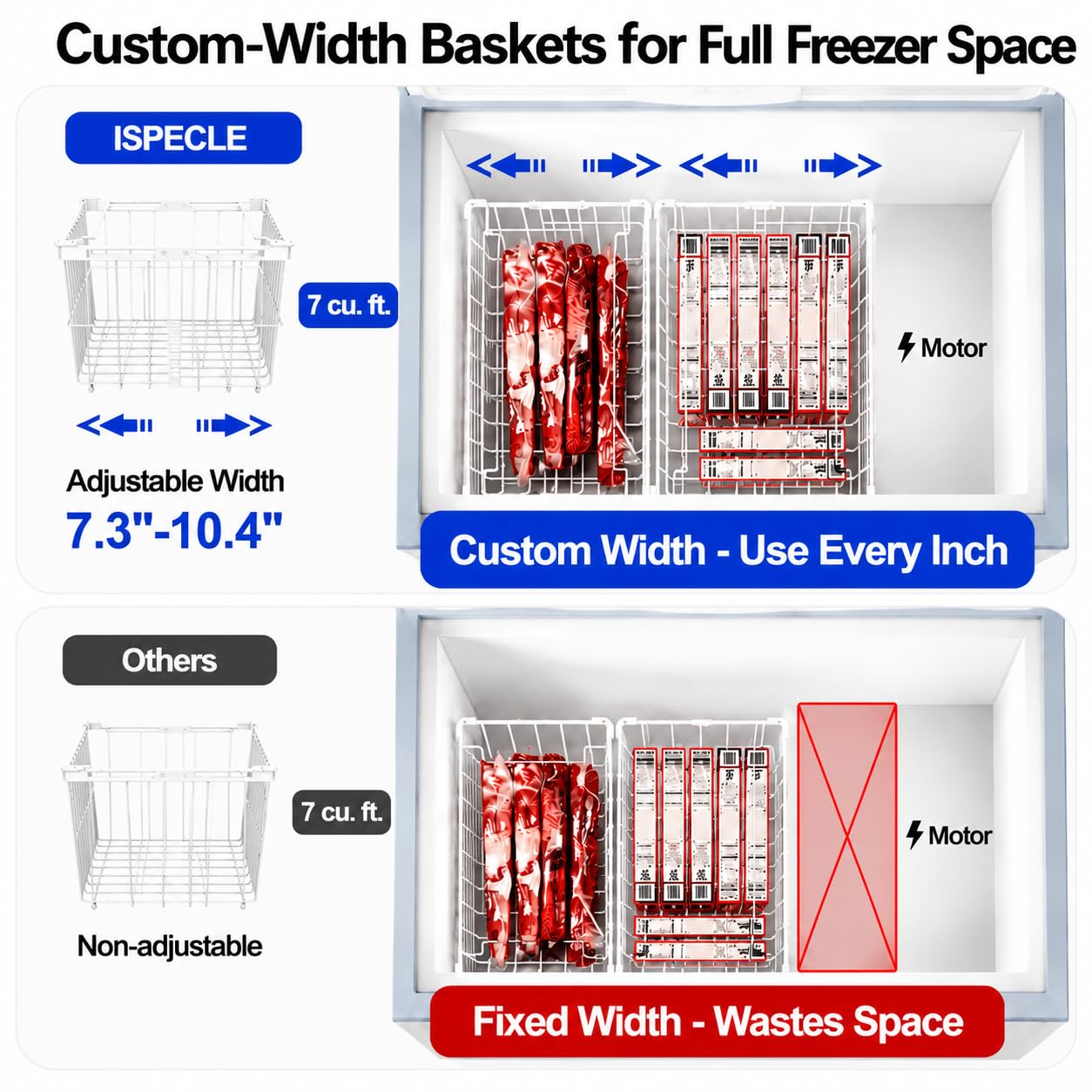 Chest Freezer Organizer (3 Count)