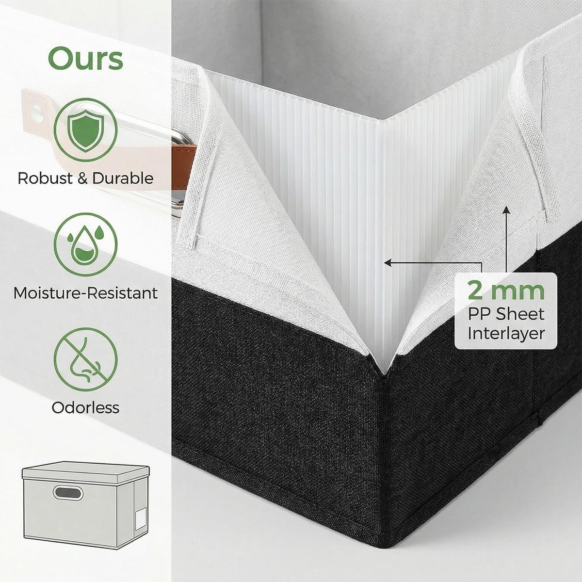 Storage Bins with Lids [3 (3 Count)