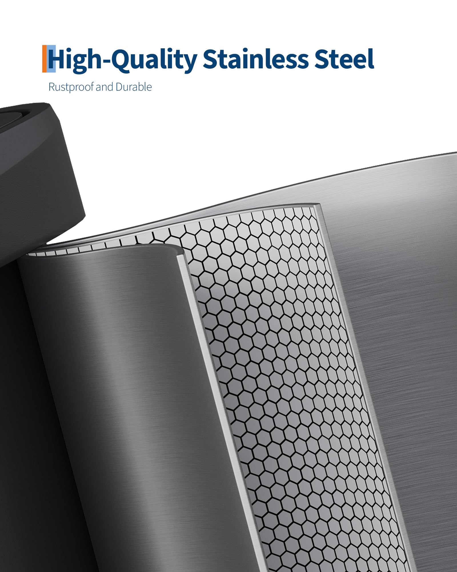 21 gal 80 L Stainless Steel Trash Can with Lid