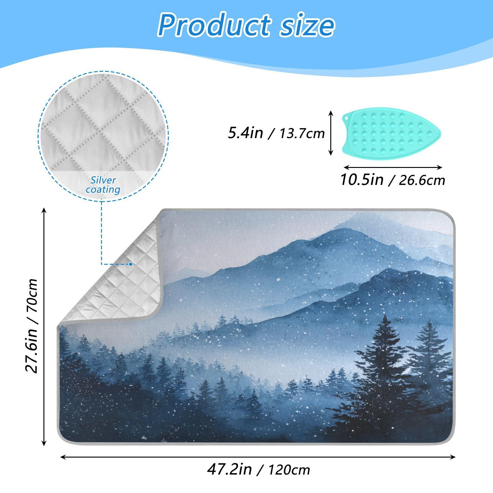 Ironing Mat Portable Ironing Pad Ironing Blanket for Table Top Heat Resistance Double