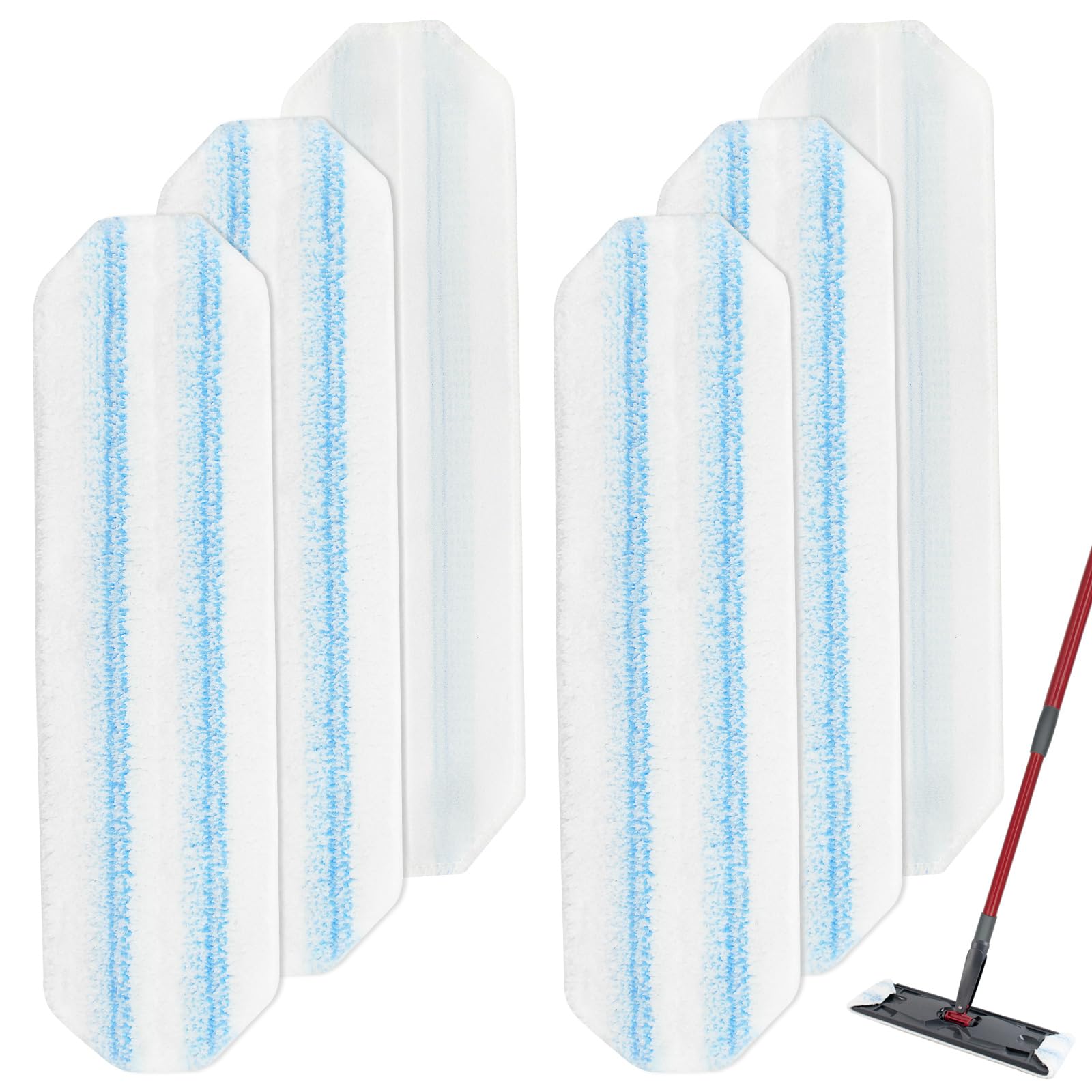 6 Pack Microfiber Replacement Mop Pads for O (6 Count)