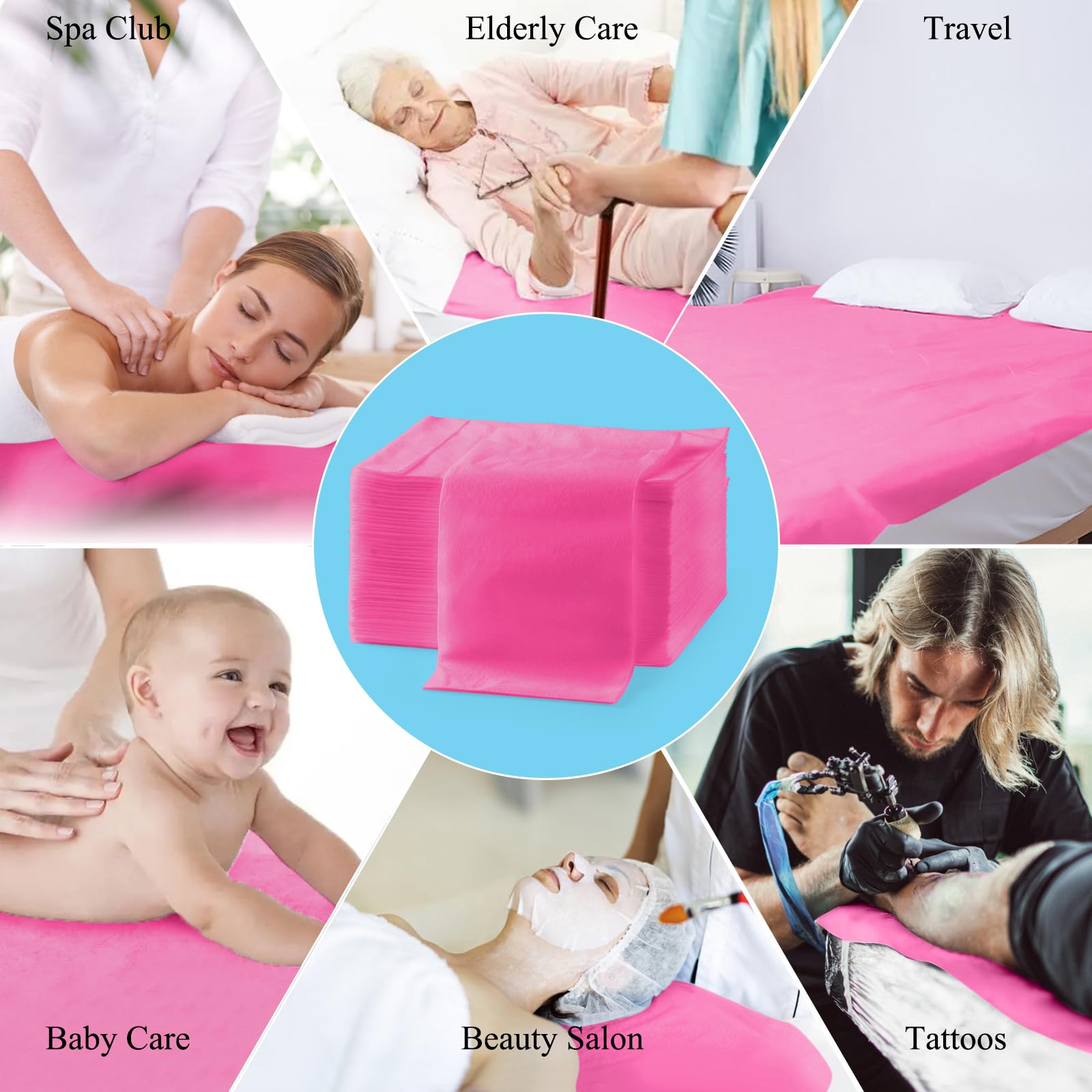 20Pcs Disposable Massage Table Sheets 31.5" x 71" Non (20 Count)