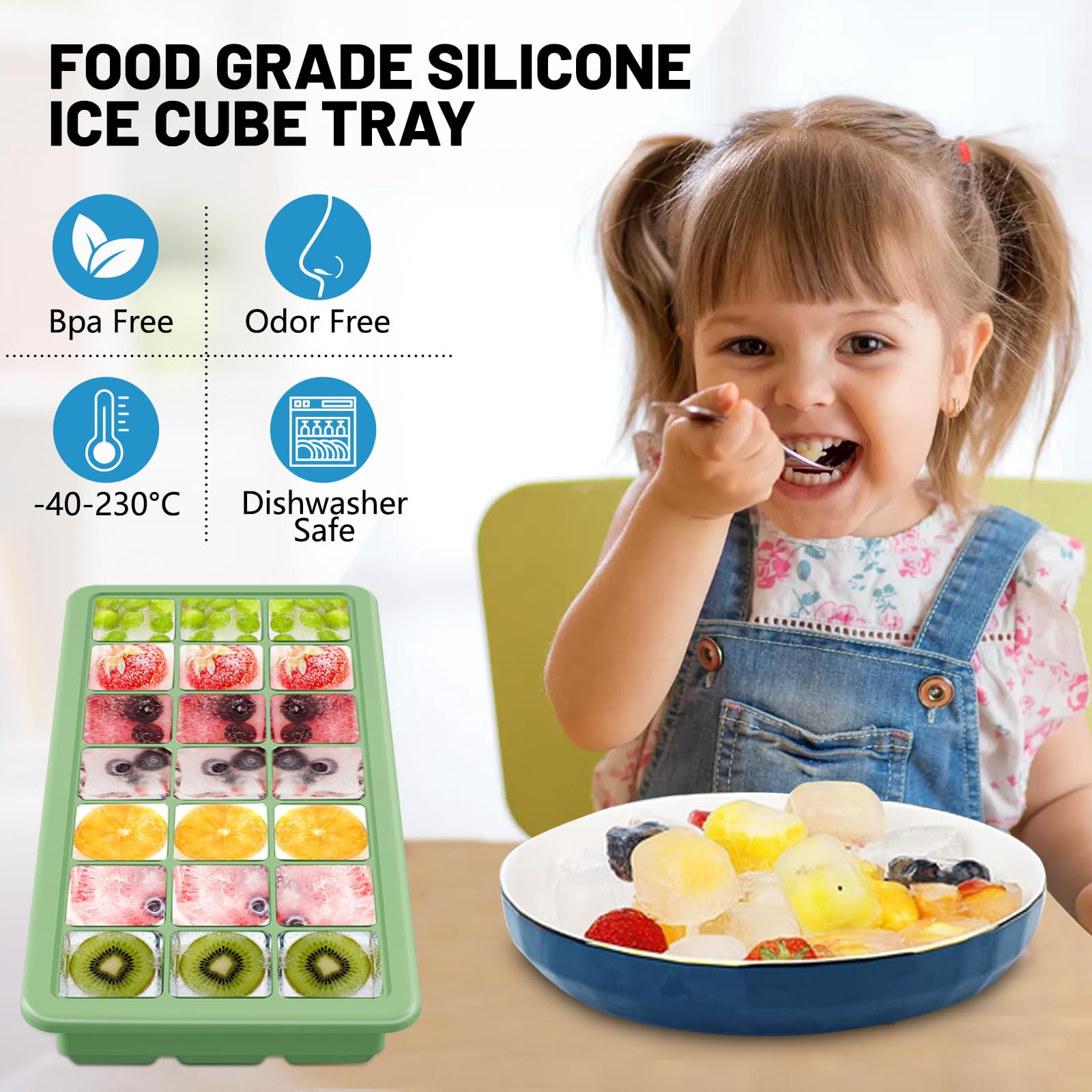 Silicone Ice Cube Trays 42cubes (2 Count)